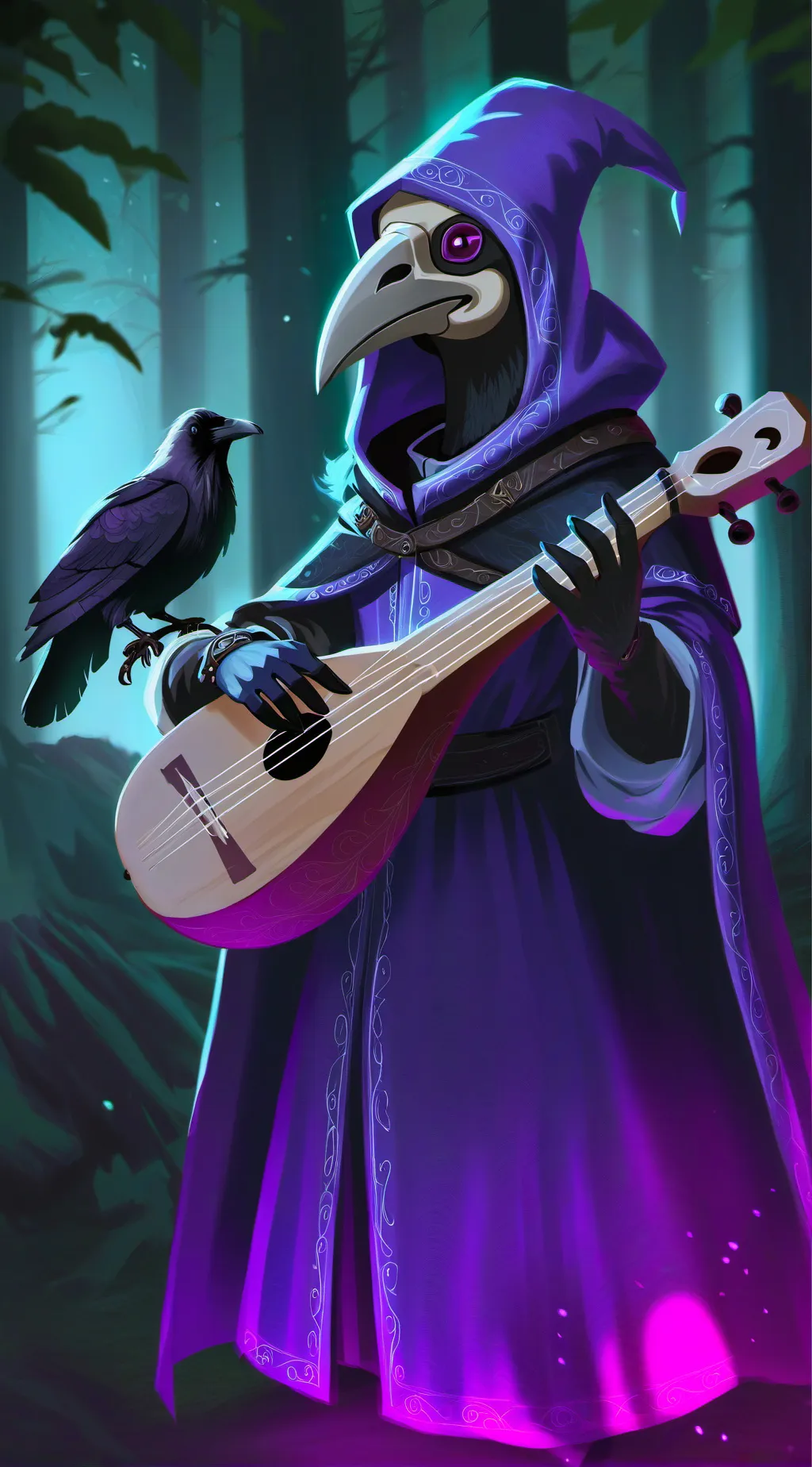 ai character: Ebony background