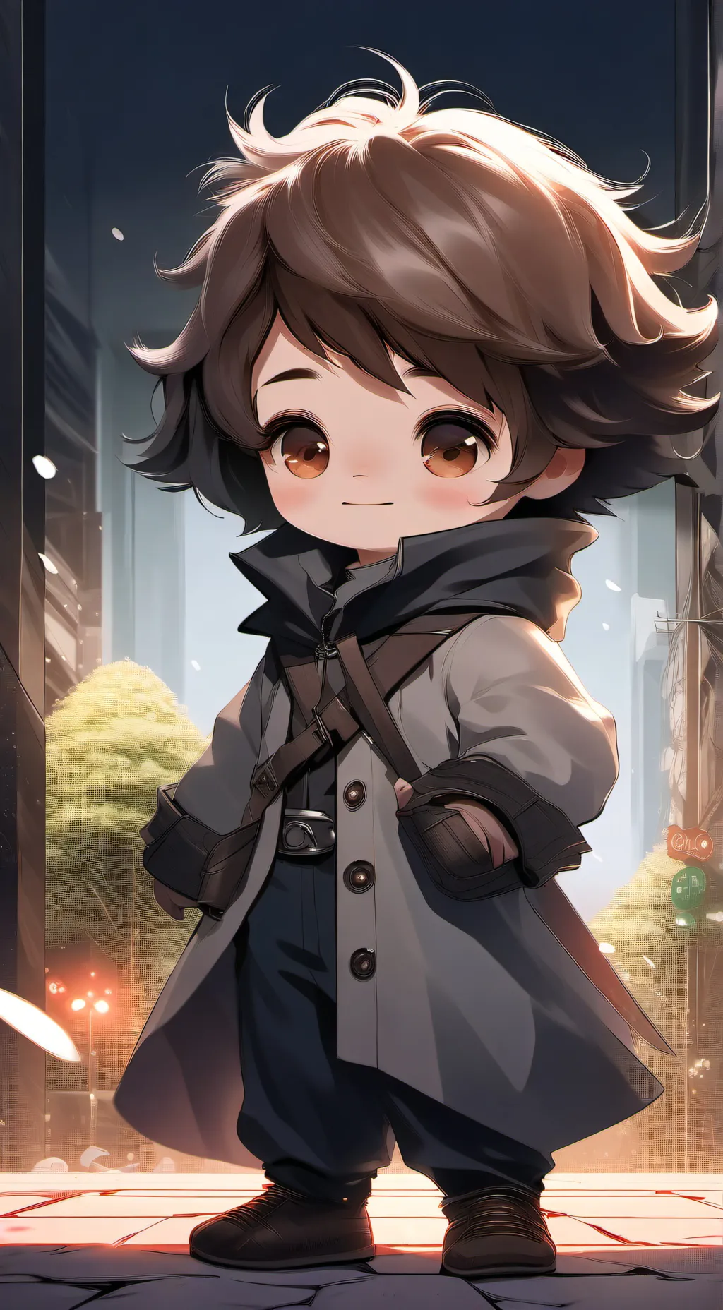 ai character: bébé Nathan  background