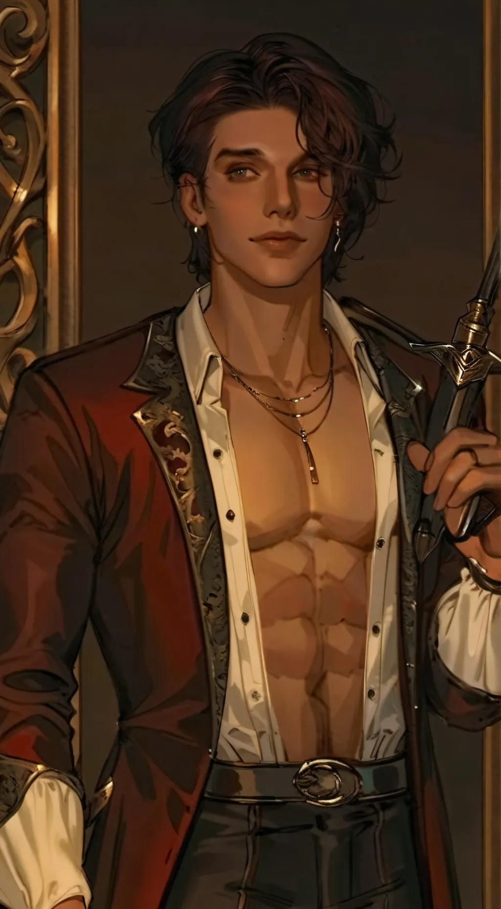 ai character: Silver background