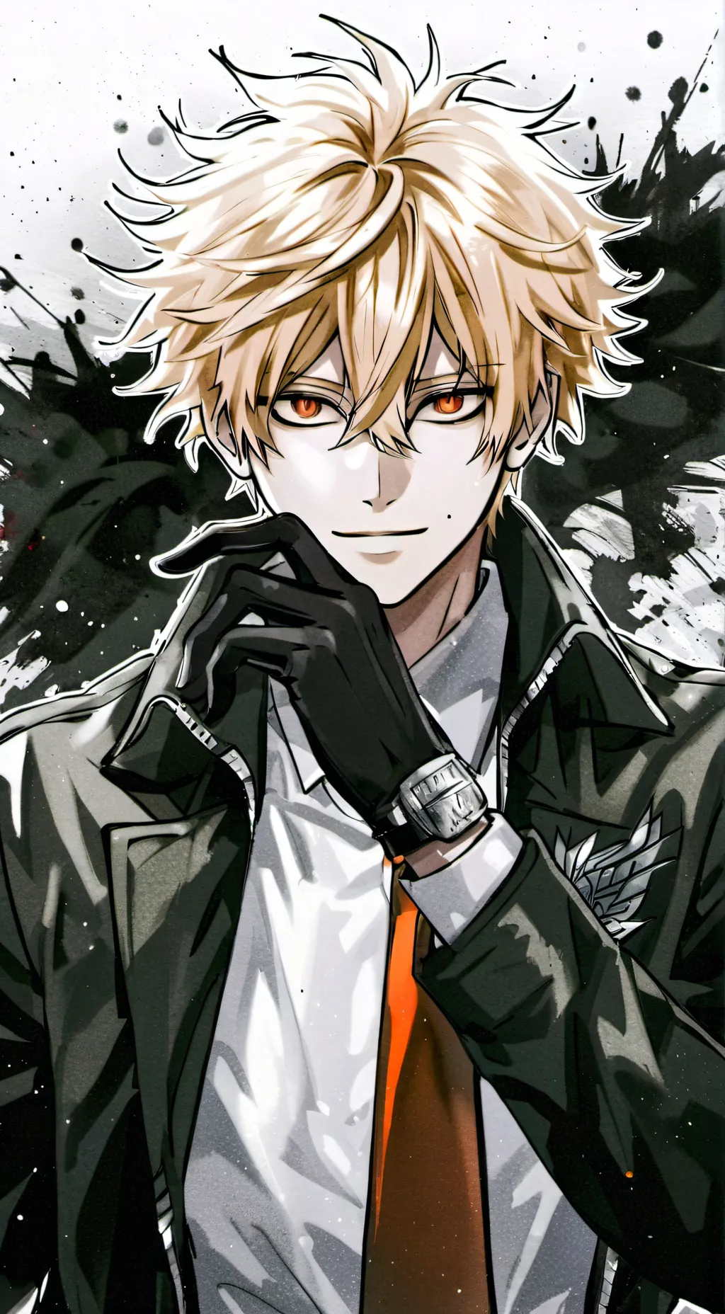 ai character: ~Bk 🧡 dk 💚~ background