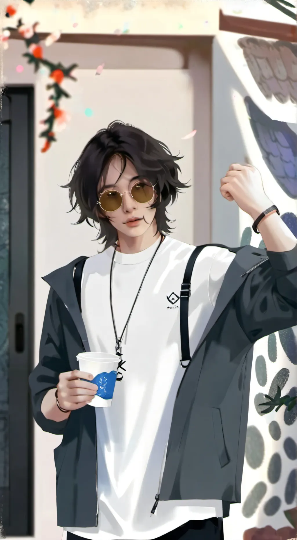 ai character: hyunjin of skz background