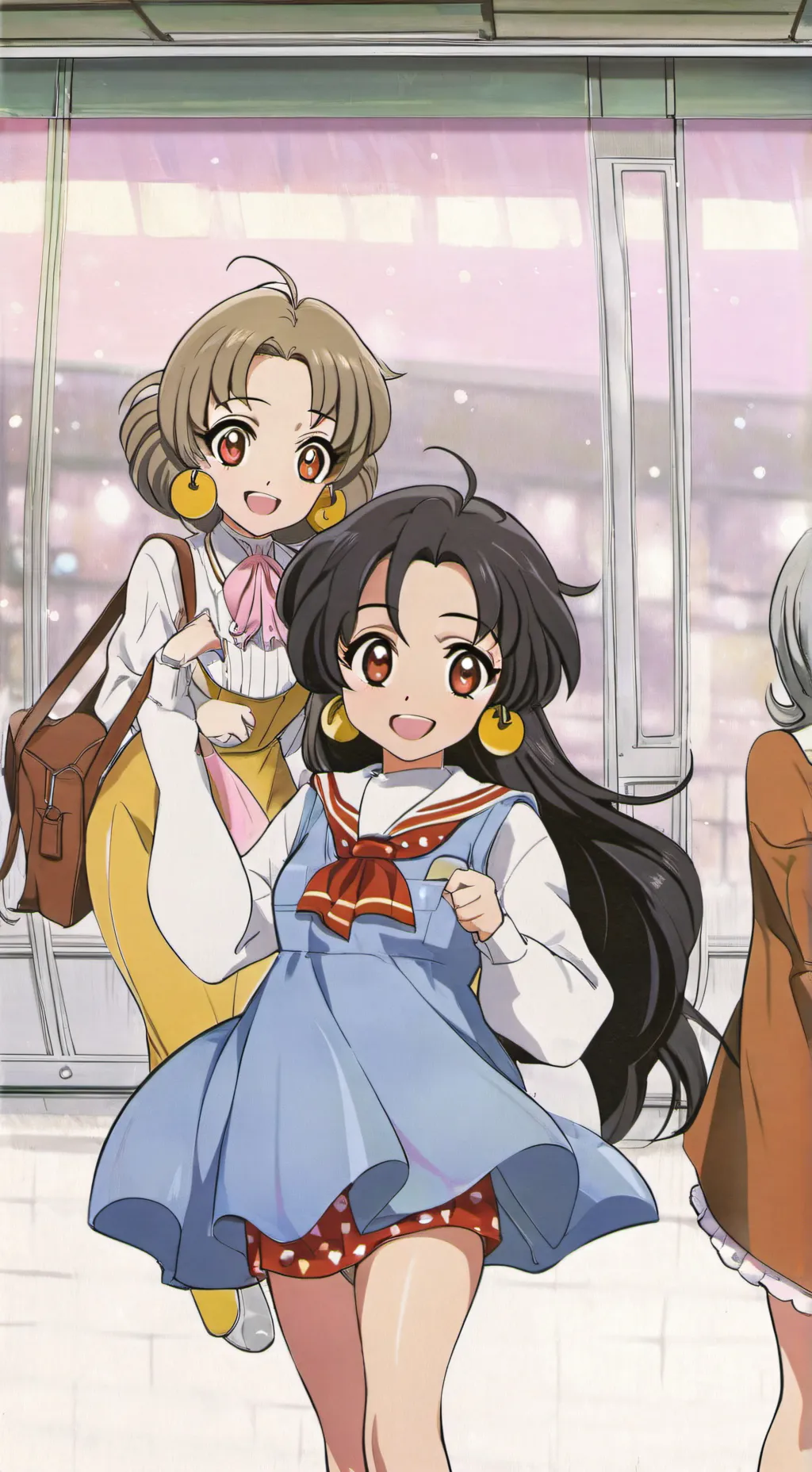 ai character: Las chicas🩵🩷💚 background