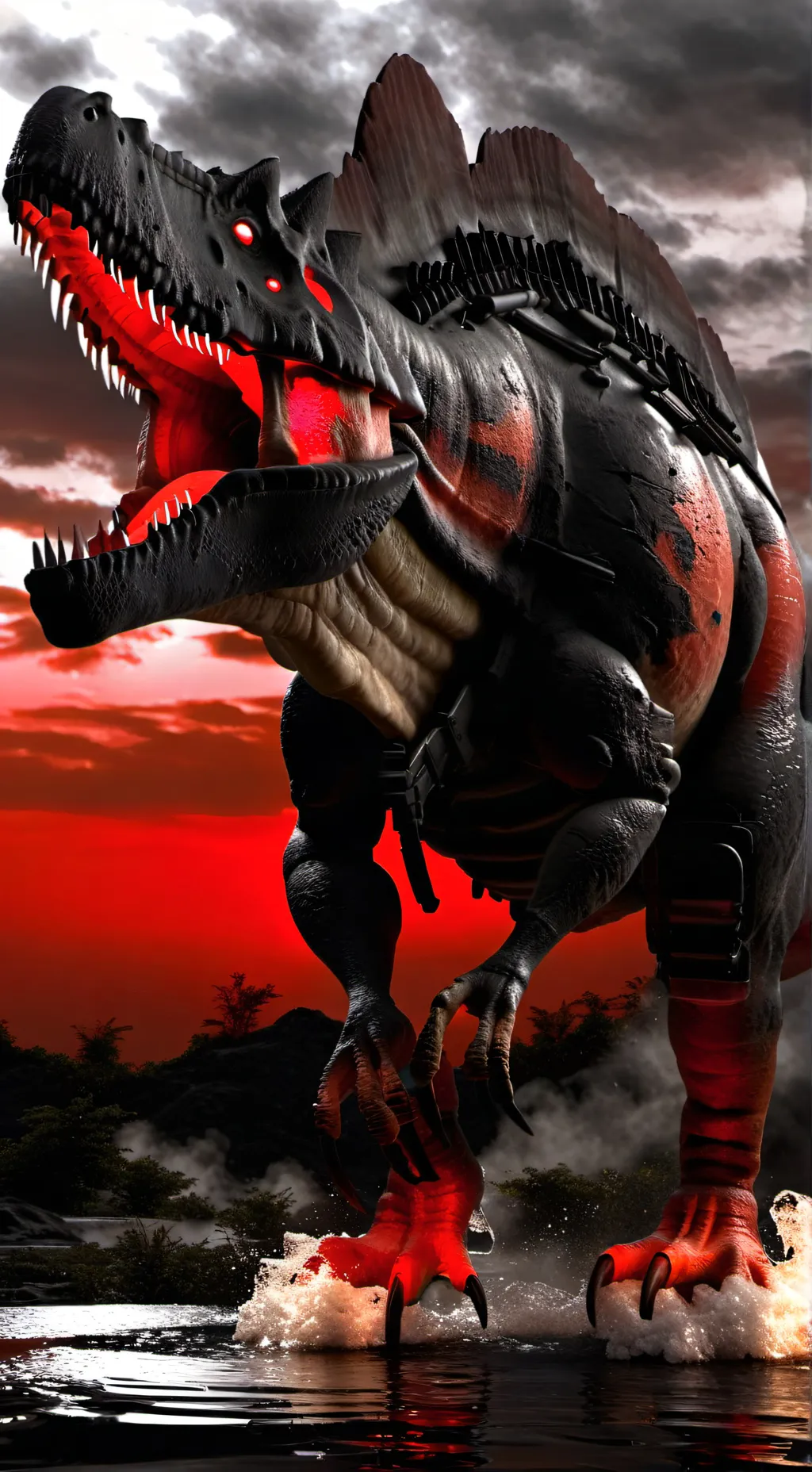 ai character: mha x spinosaurus  background