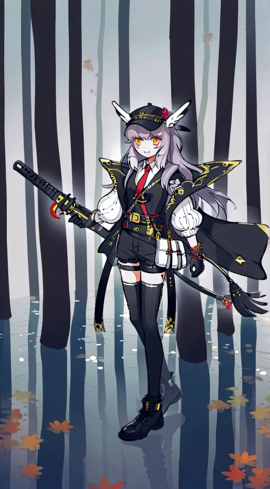 ai character: neko fighter girl background