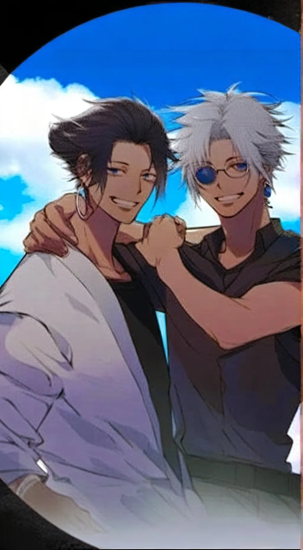 ai character: Saturo and Suguru! background