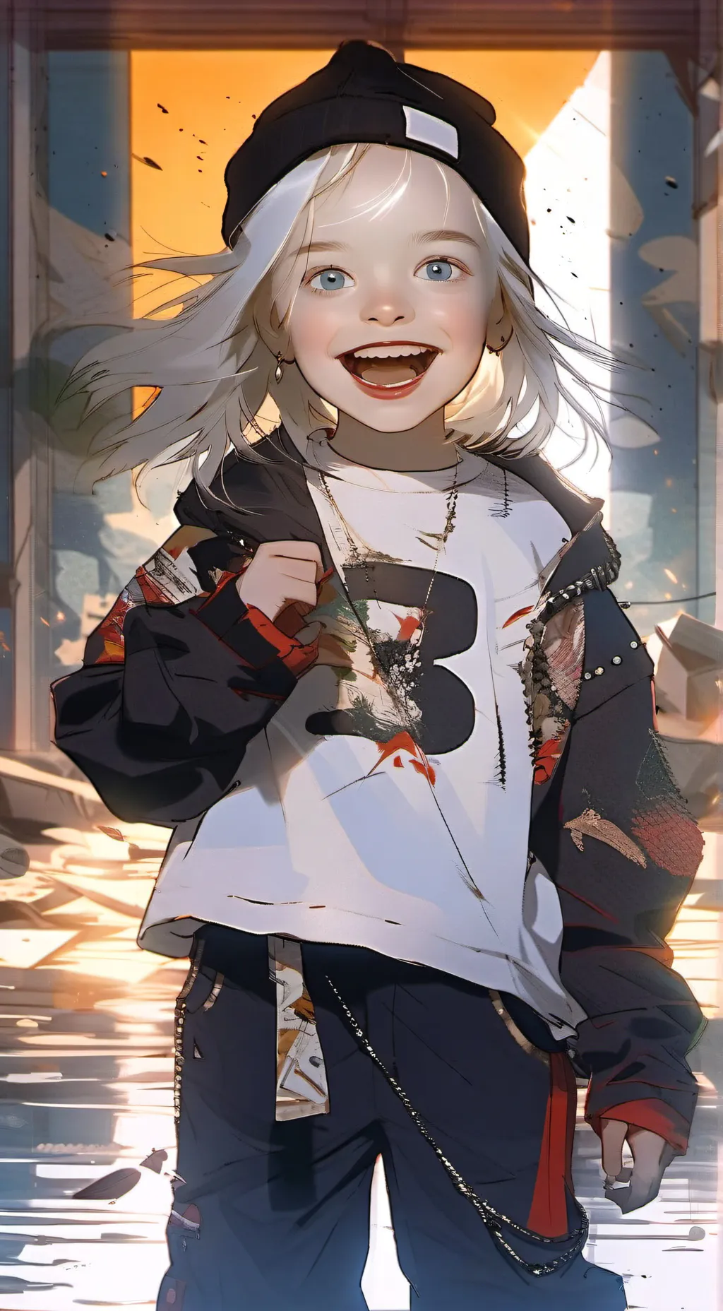 ai character: young billie  background