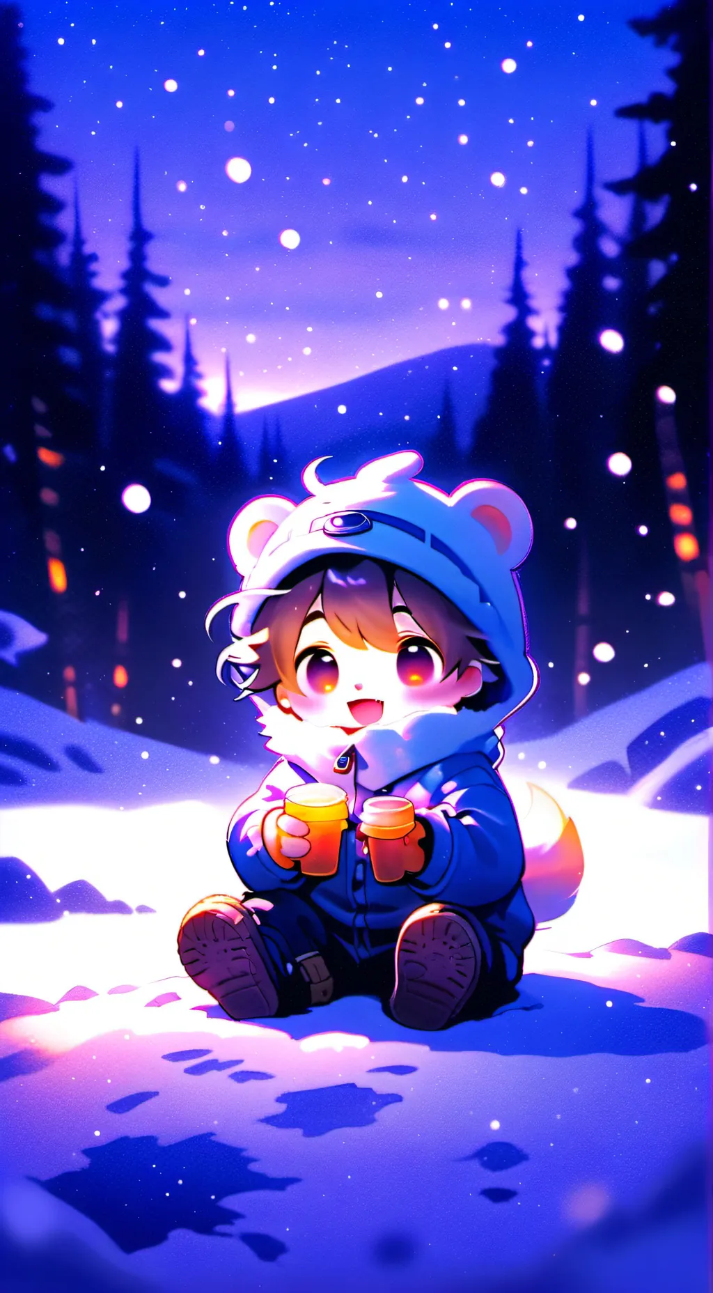 ai character: Baby Frost furry background