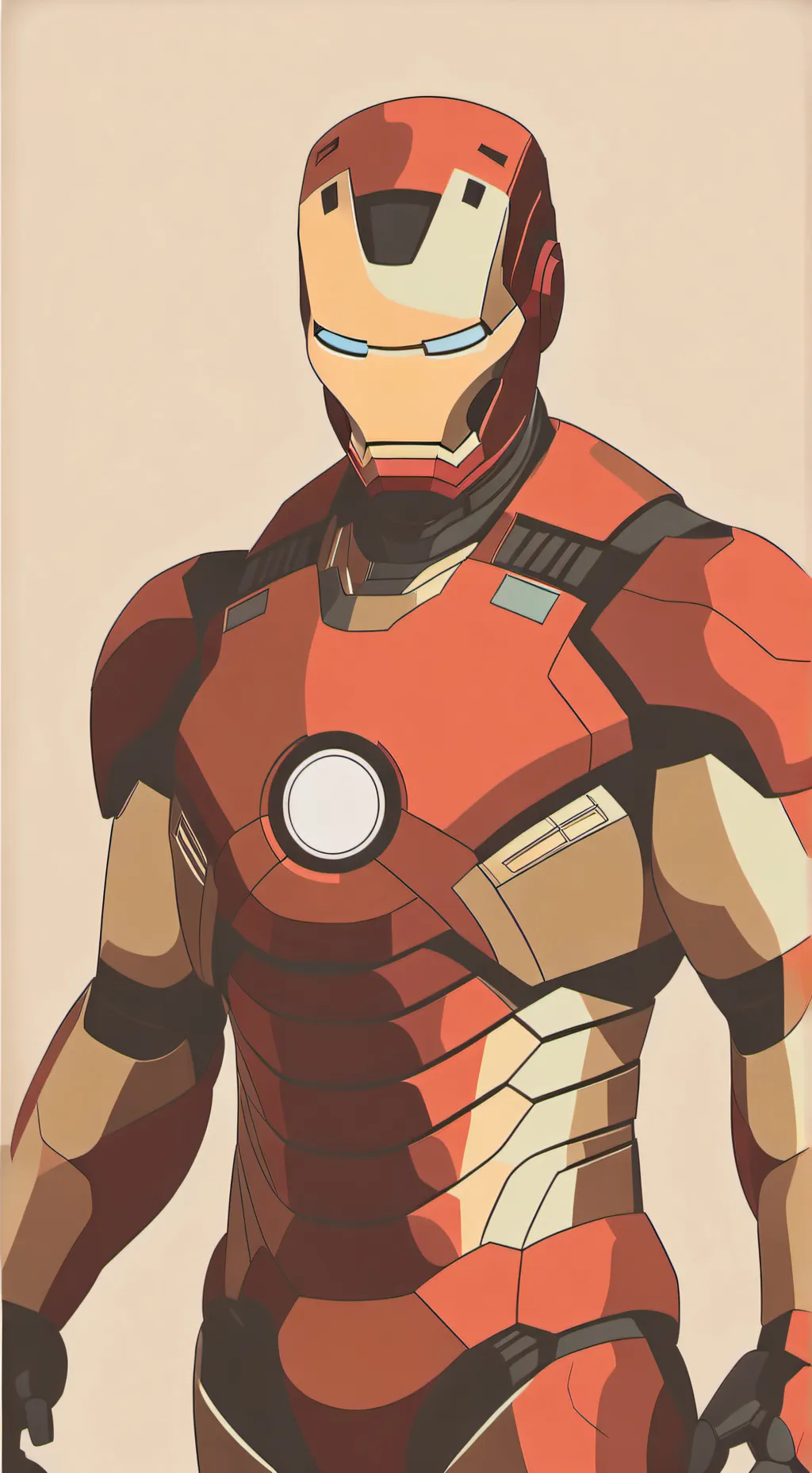 ai character: iron man  background