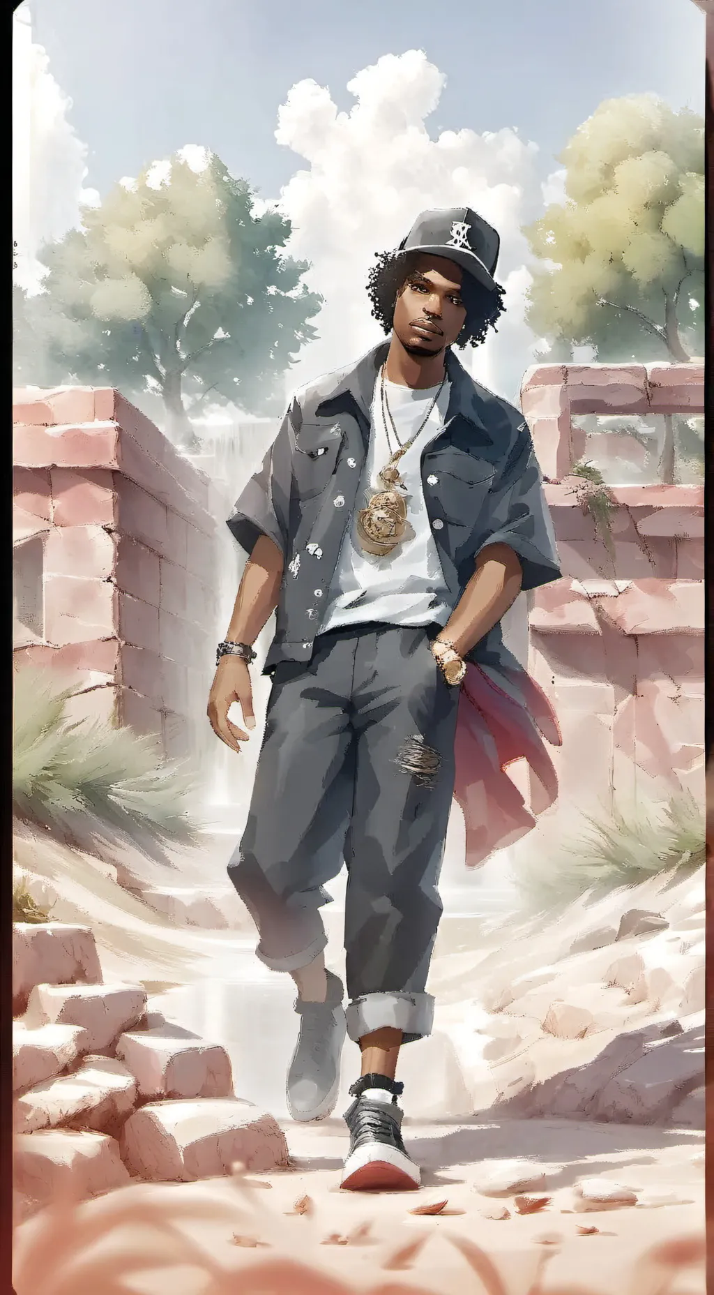 ai character: Eazy E background