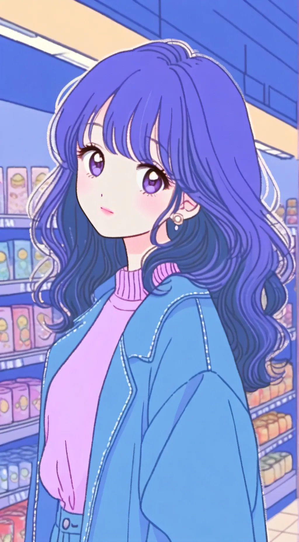 ai character: high school girl background