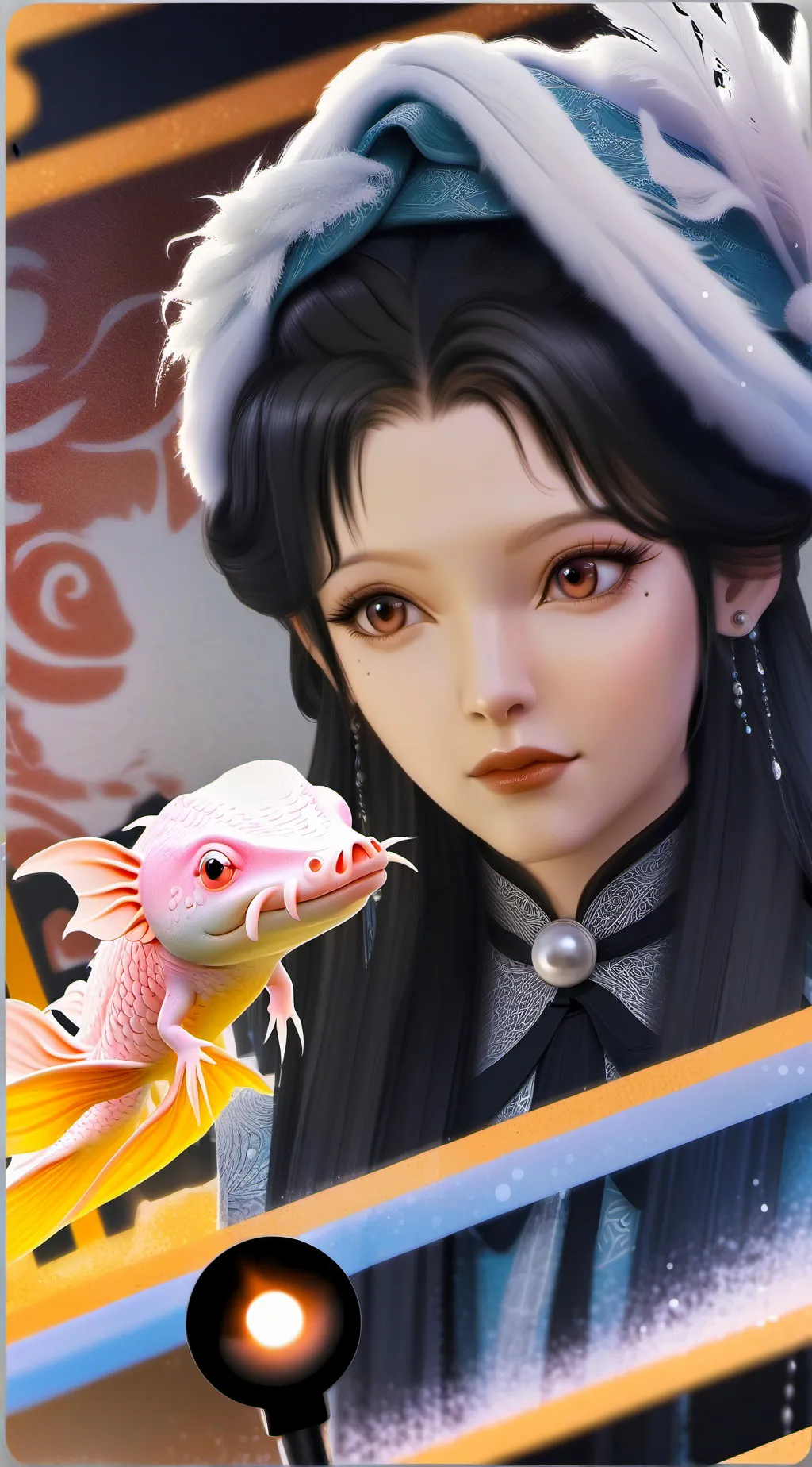 ai character: Pixel background