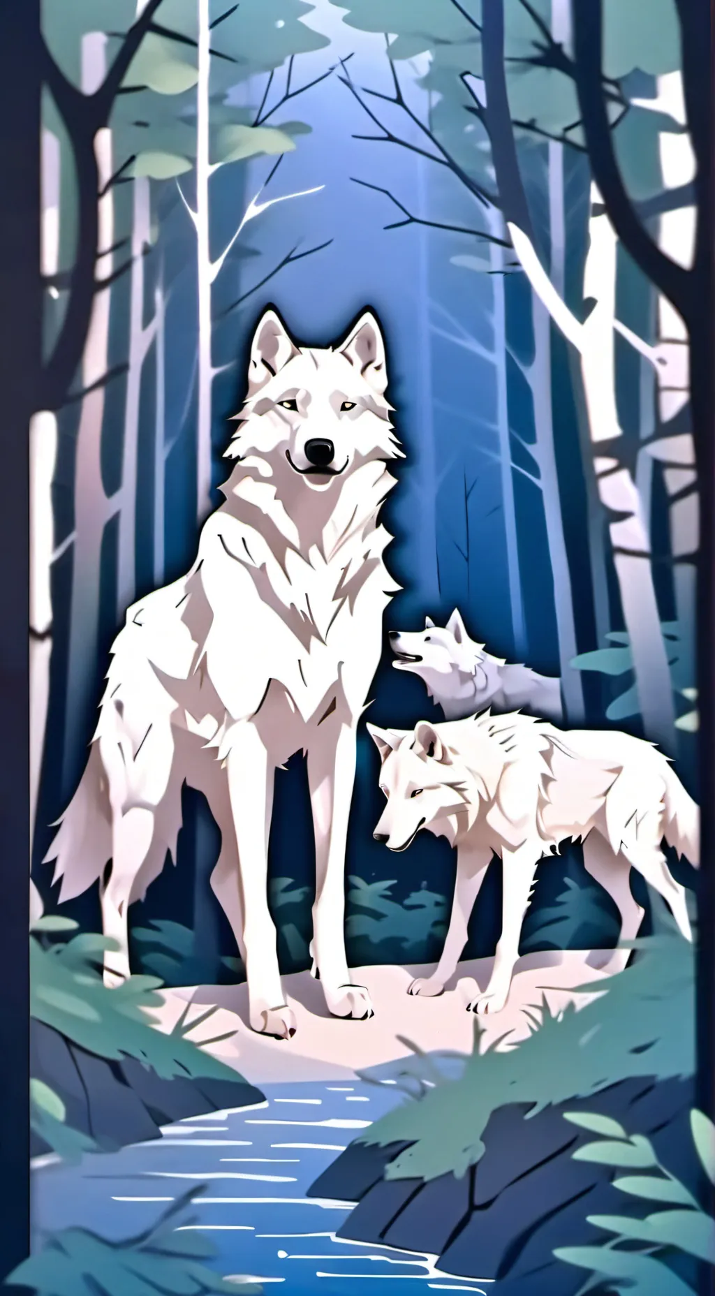 ai character: wolf trails 🐺 background