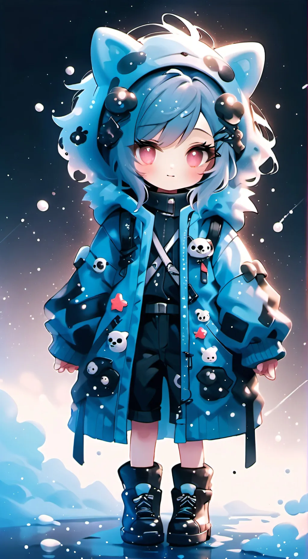 ai character: Cute Baby Furry background