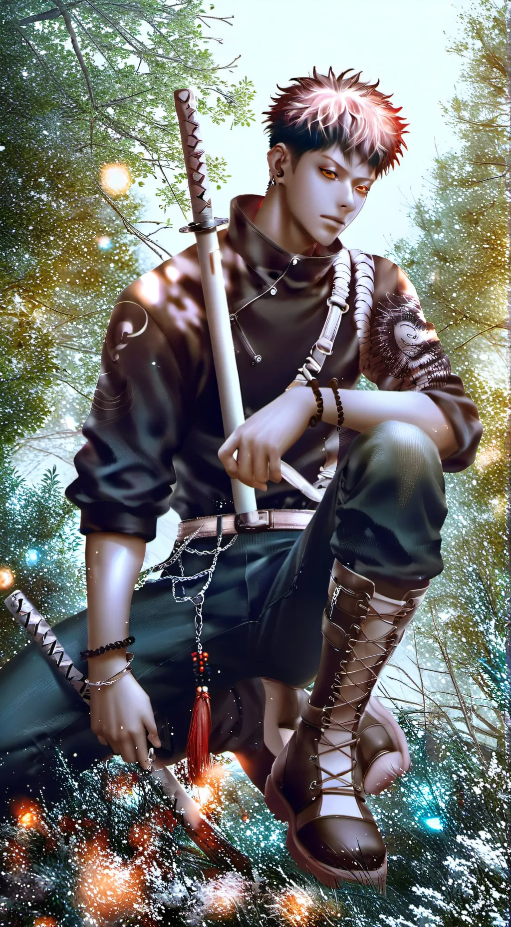 ai character: jjk road trip background