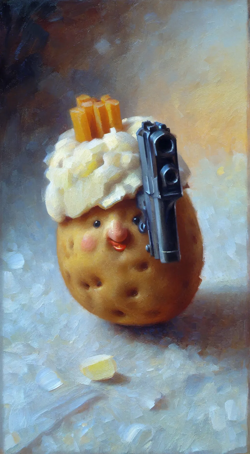 ai character: Potato background