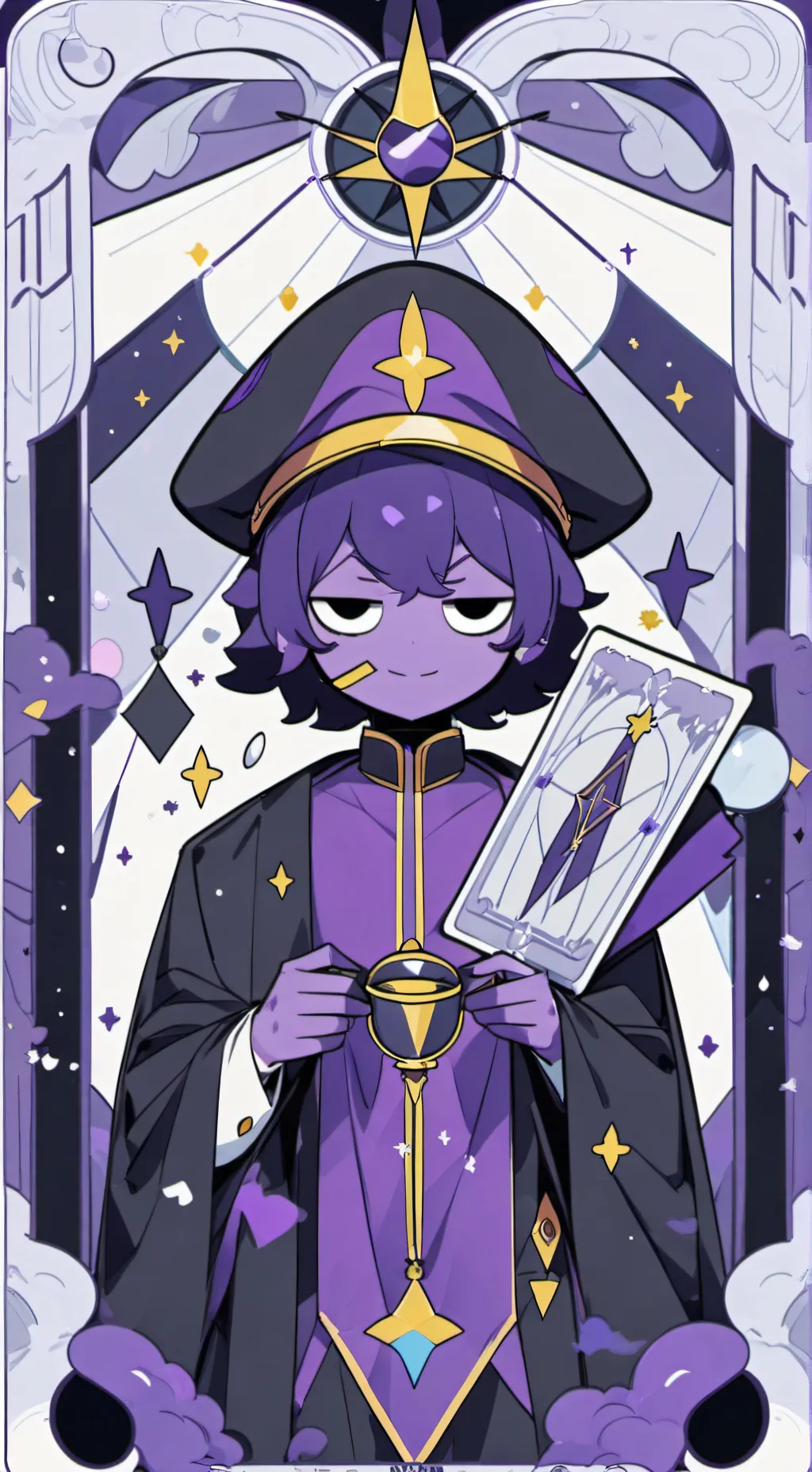 ai character: Durple guy background