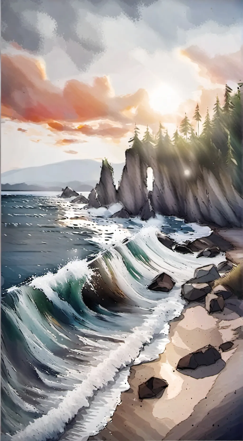 ai character: •mha beach• background