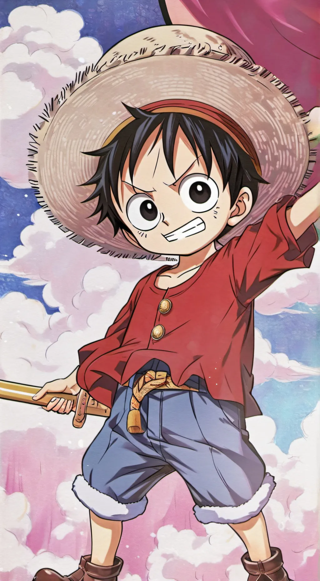 ai character: baby luffy background