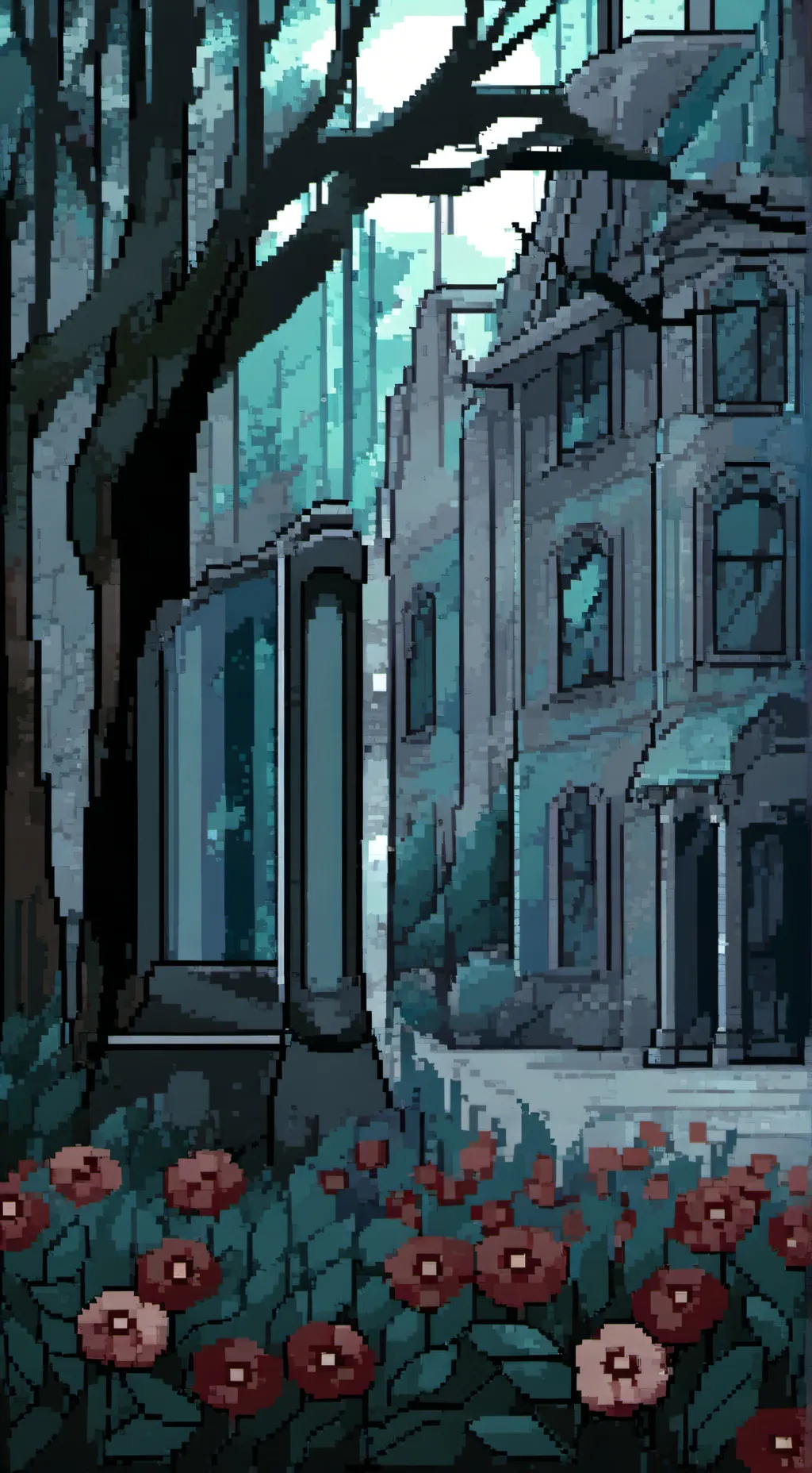 ai character: skz haunted house background