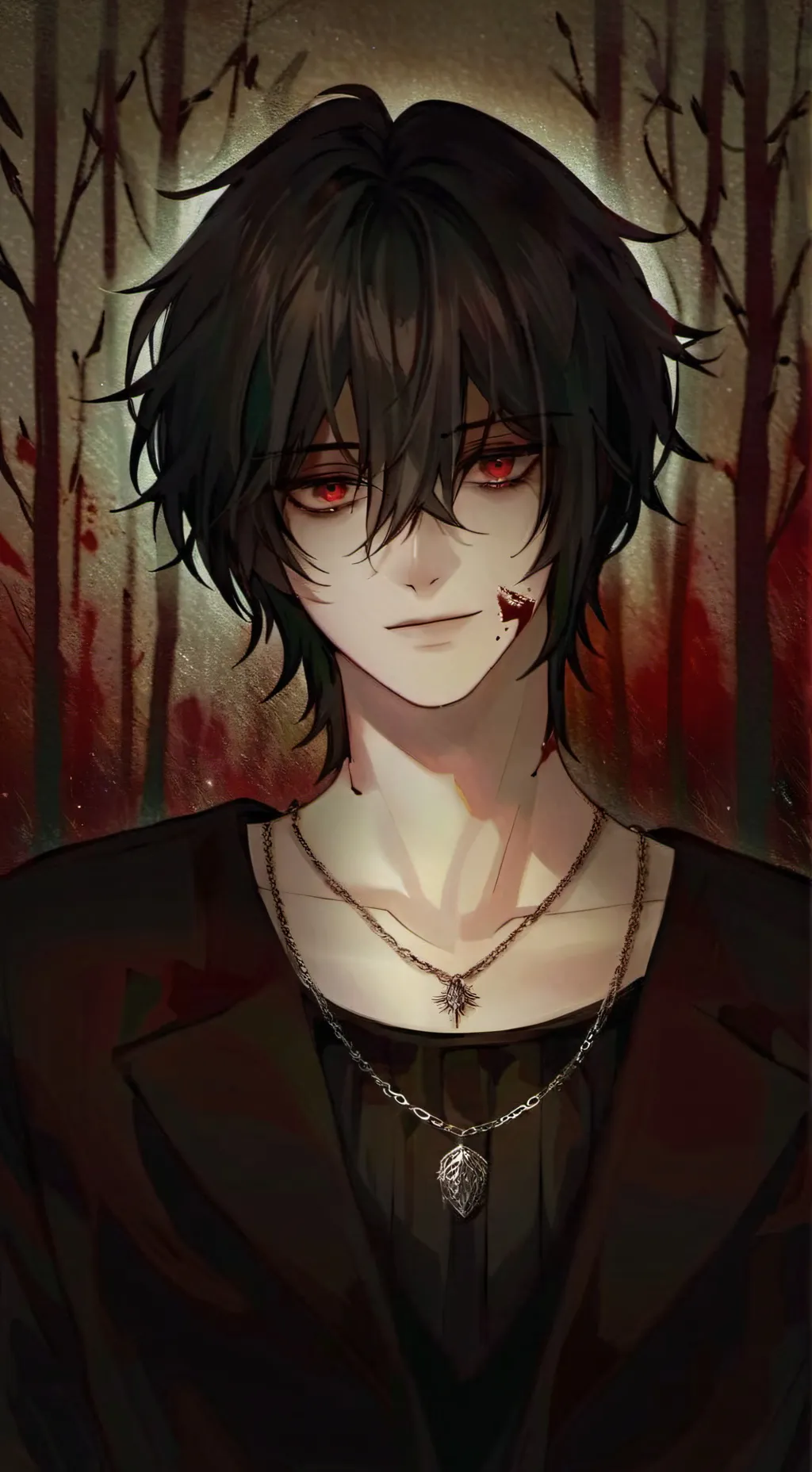 ai character: Rowan 🩸 🐺✨ background