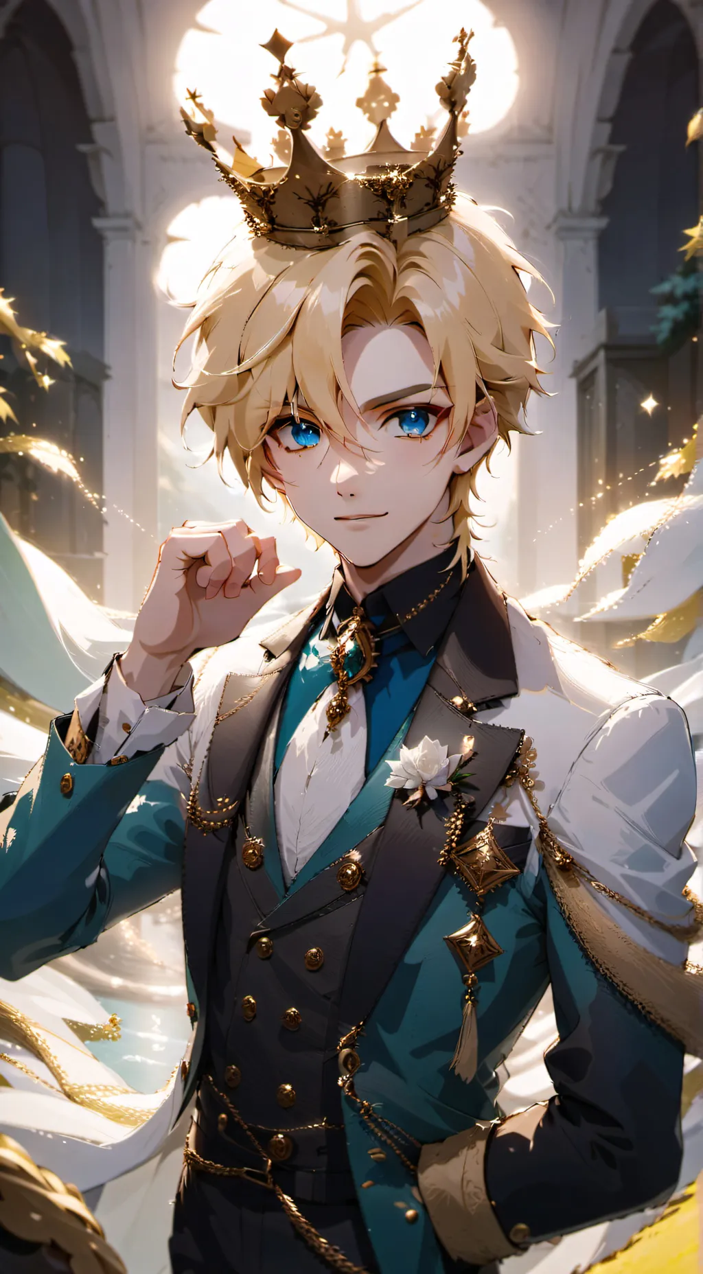 ai character: Caspian charming  background