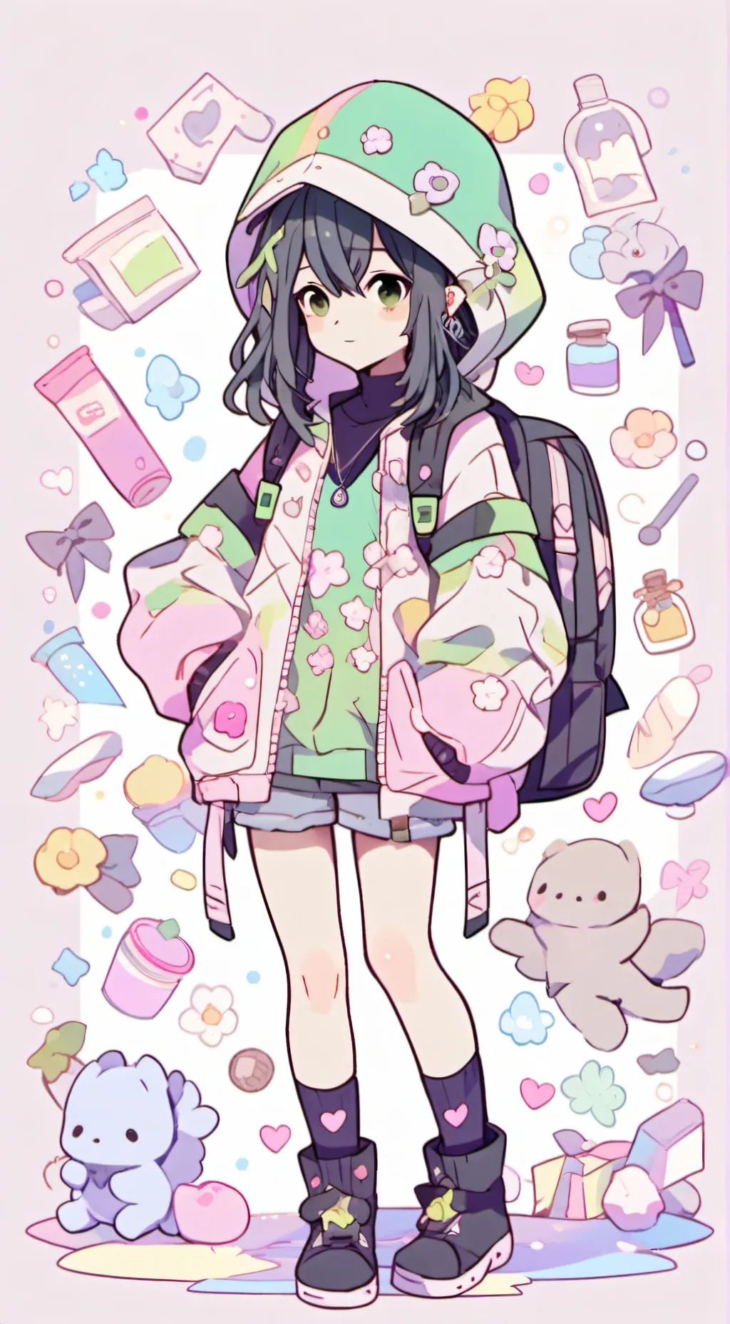 ai character: Kaley  background