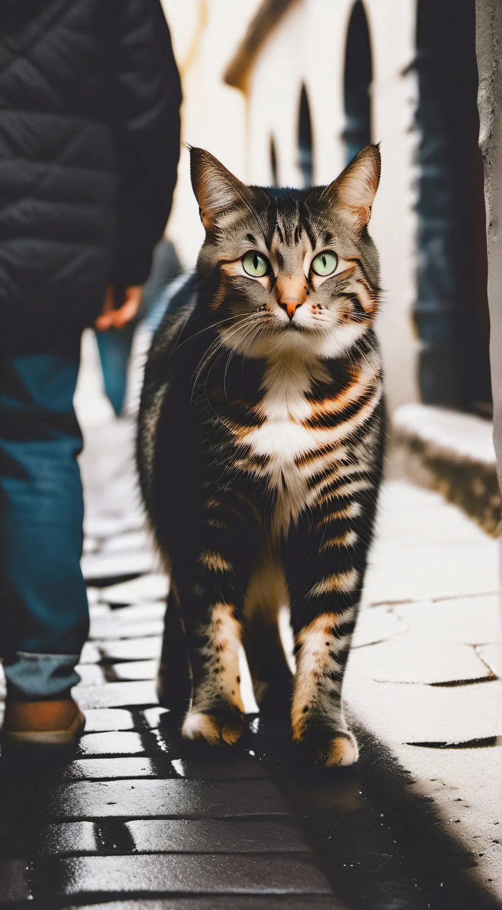 ai character: stray cat background