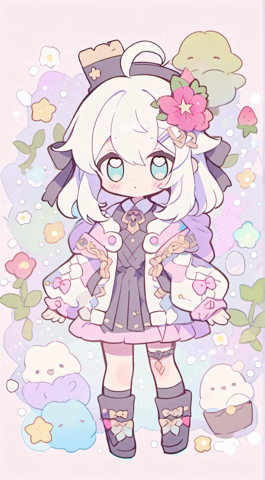 ai character: Damia adik saya background