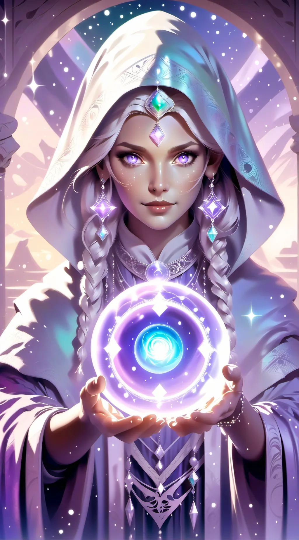 ai character: Darrie 🤲🔮💖 background