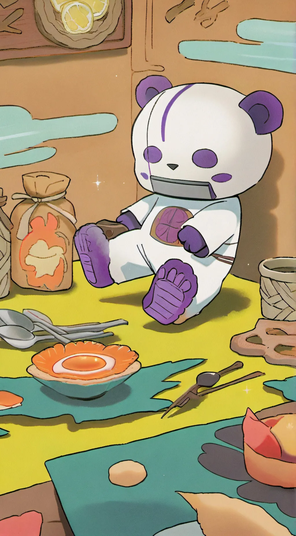 ai character: bloxxer in purple background