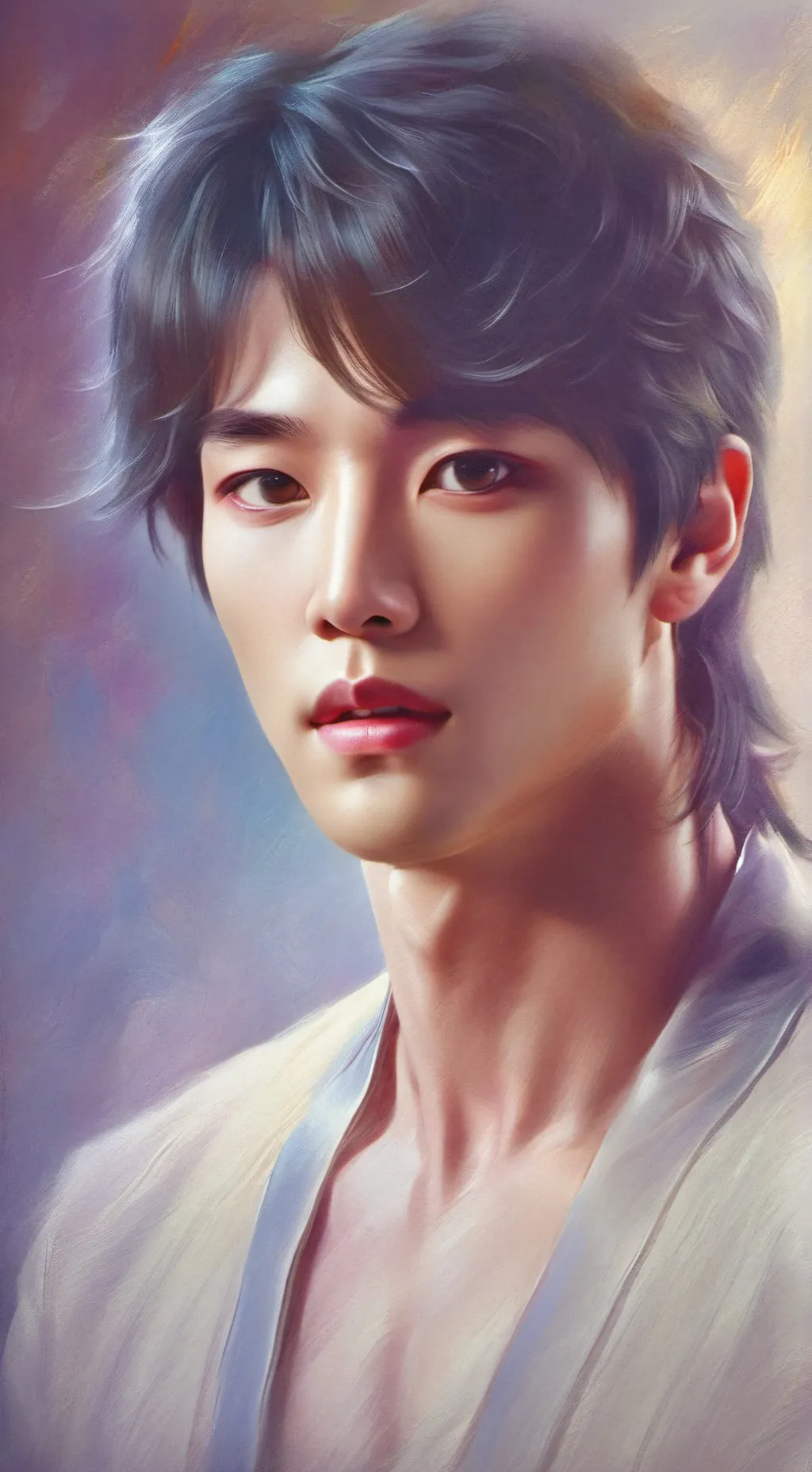 ai character: Damon  ྀིྀི  background