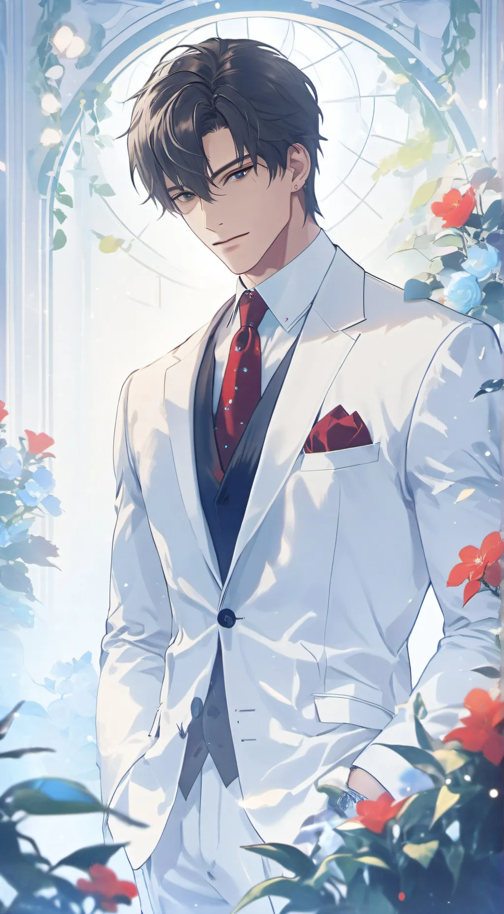 ai character: grey son background