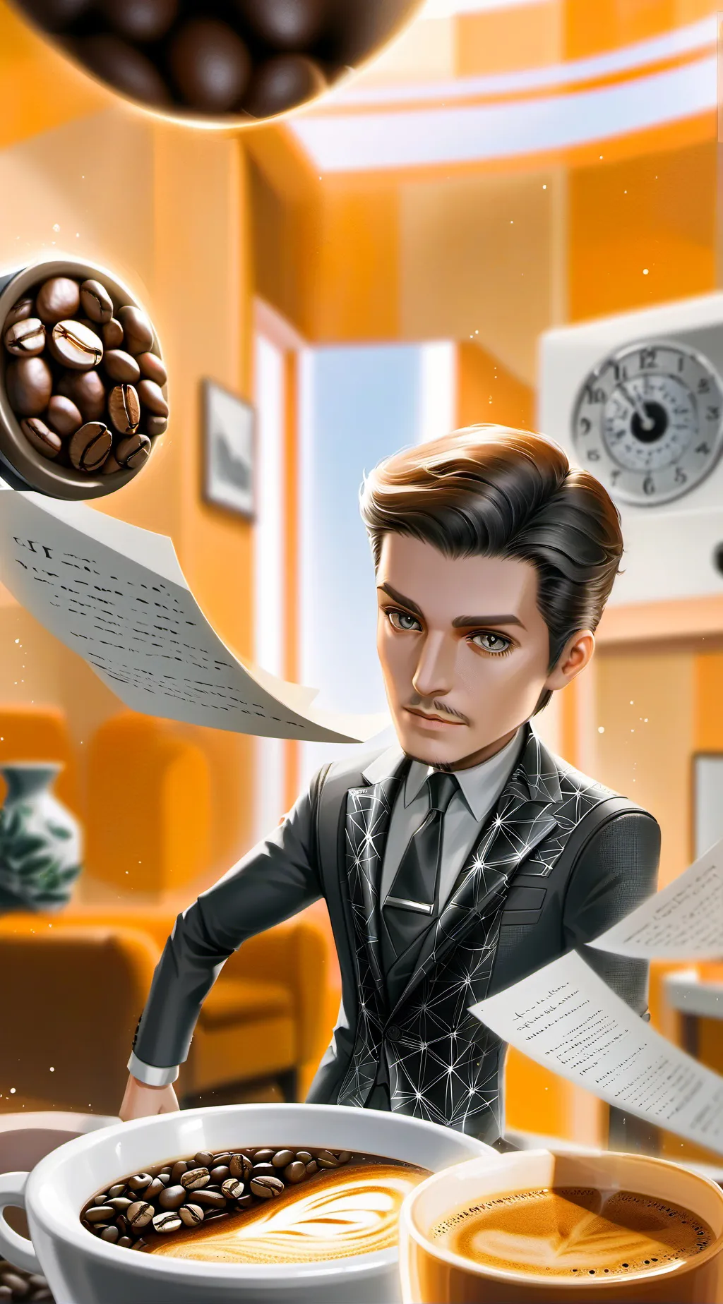 ai character: The Parallel Line Connoisseur background