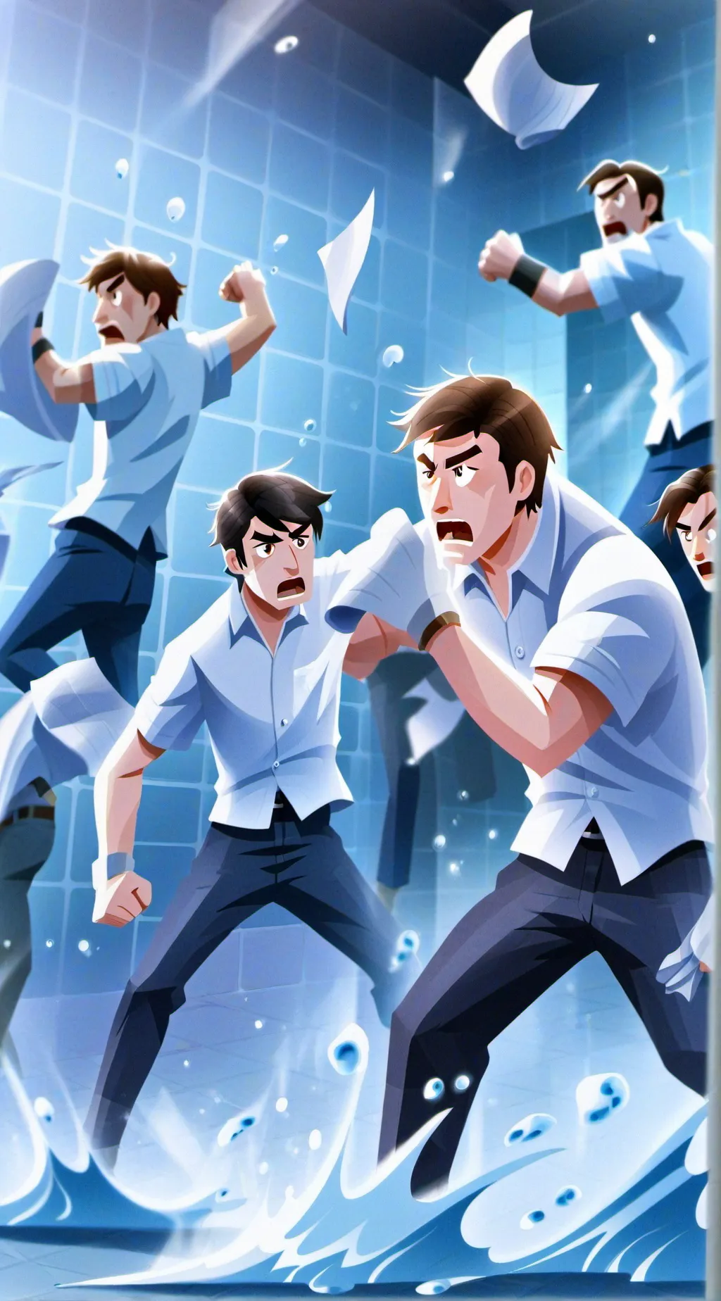 ai character: Bathroom Fight background