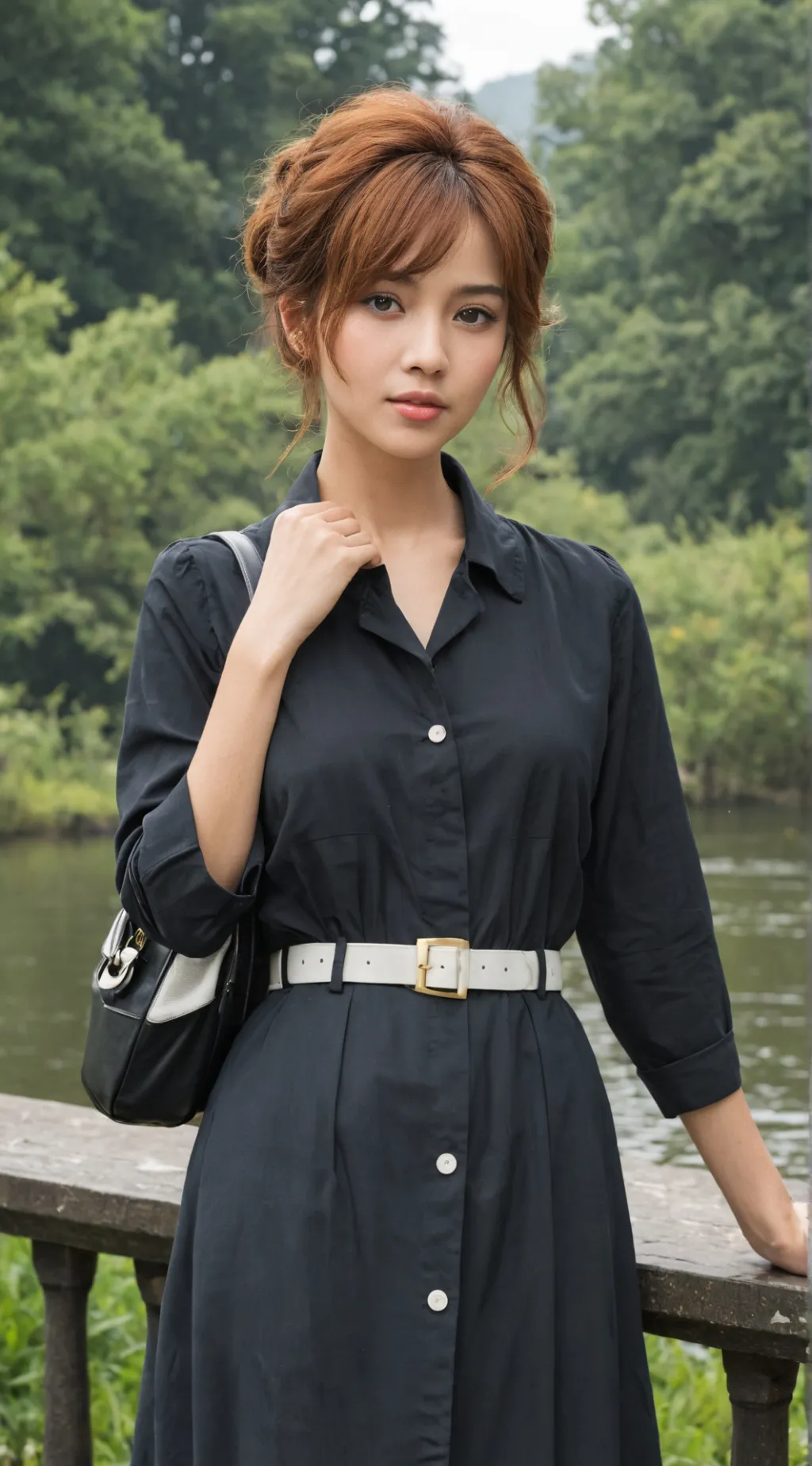 ai character: girl  background