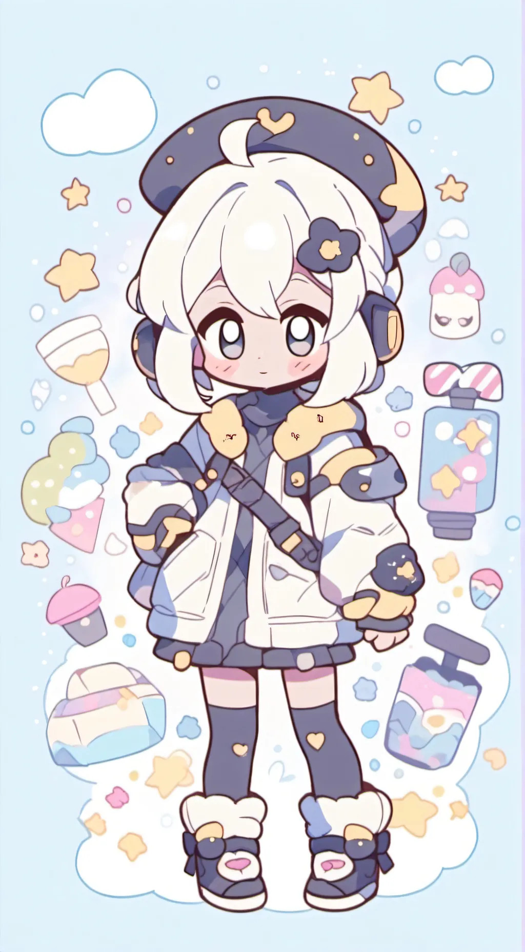 ai character: fruitcake!  background