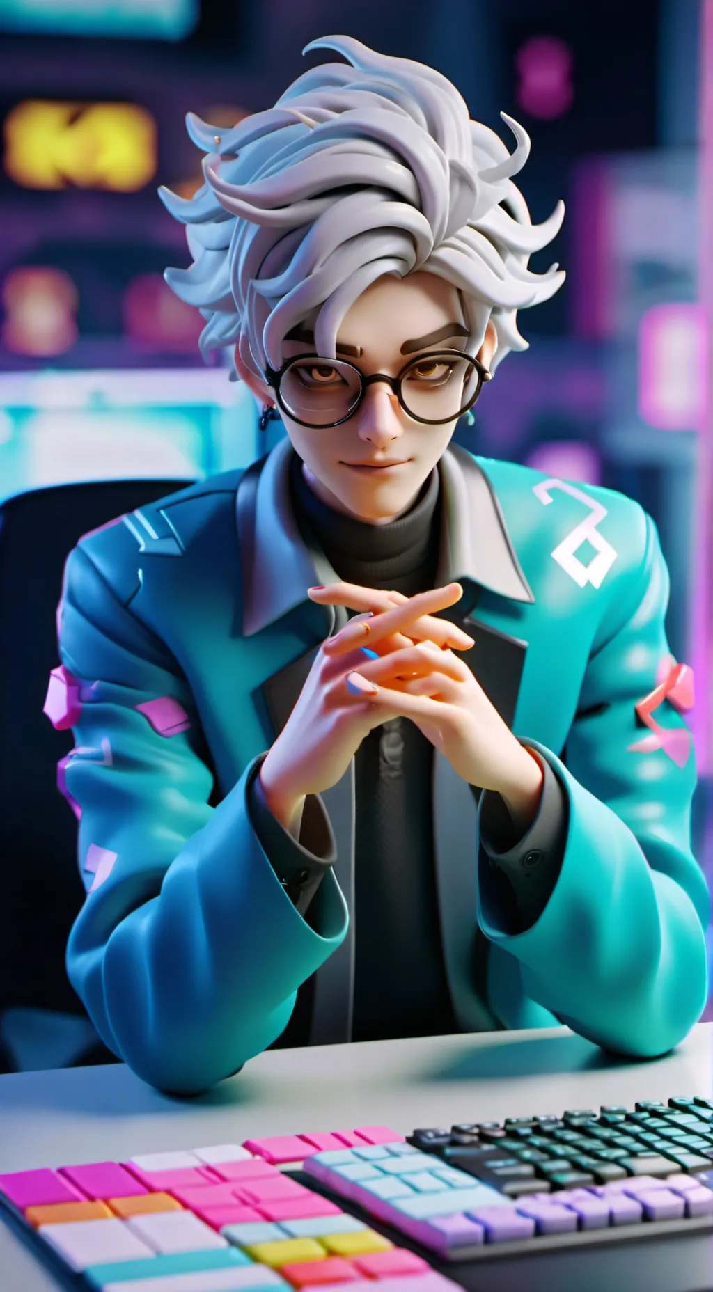 ai character: Prof. Meme Lords background