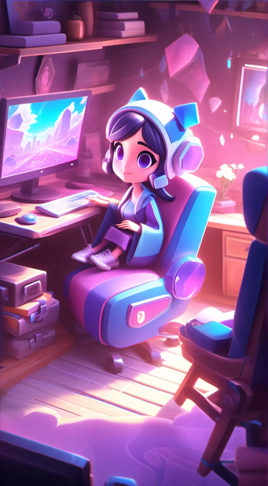 ai character: Lucy and friends background