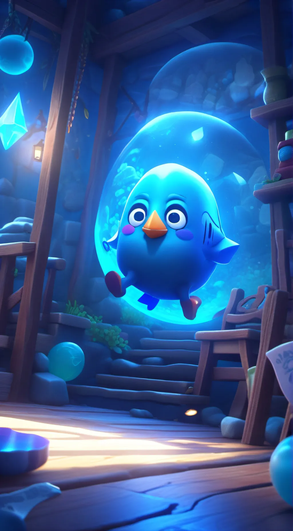 ai character: Bird background