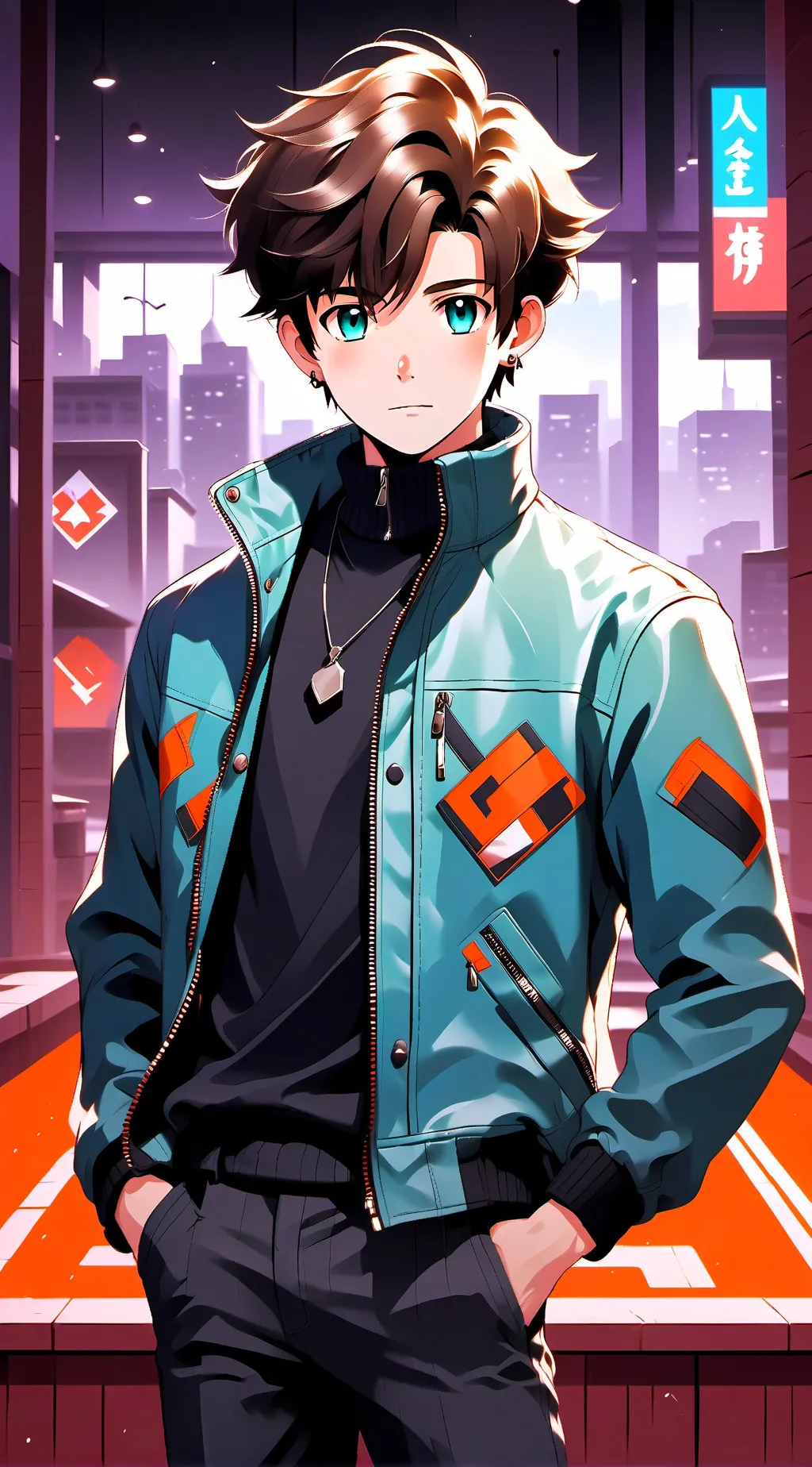 ai character: Uh oh background