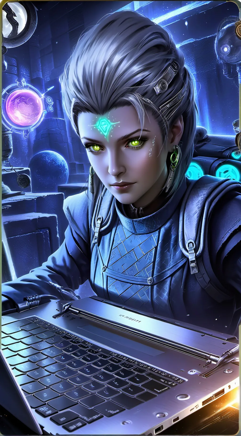 ai character: The Algorithmic Alchemist background