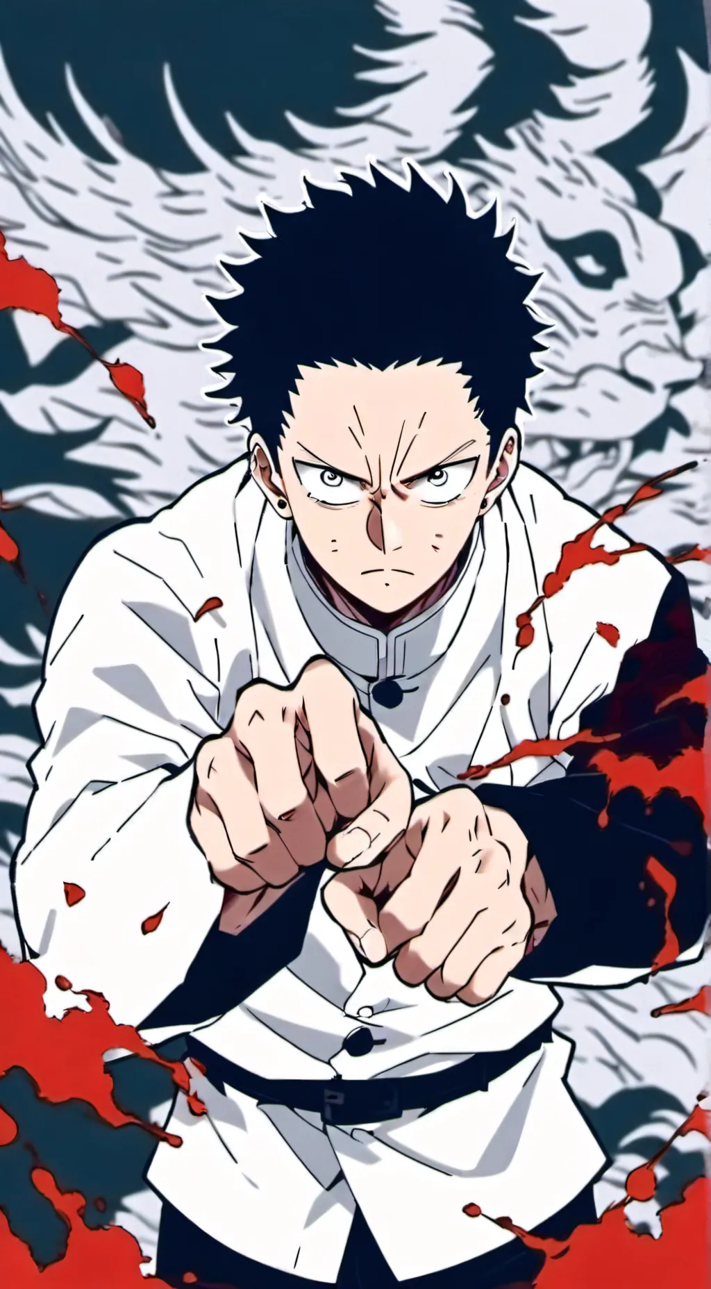 ai character: Angry sukuna background