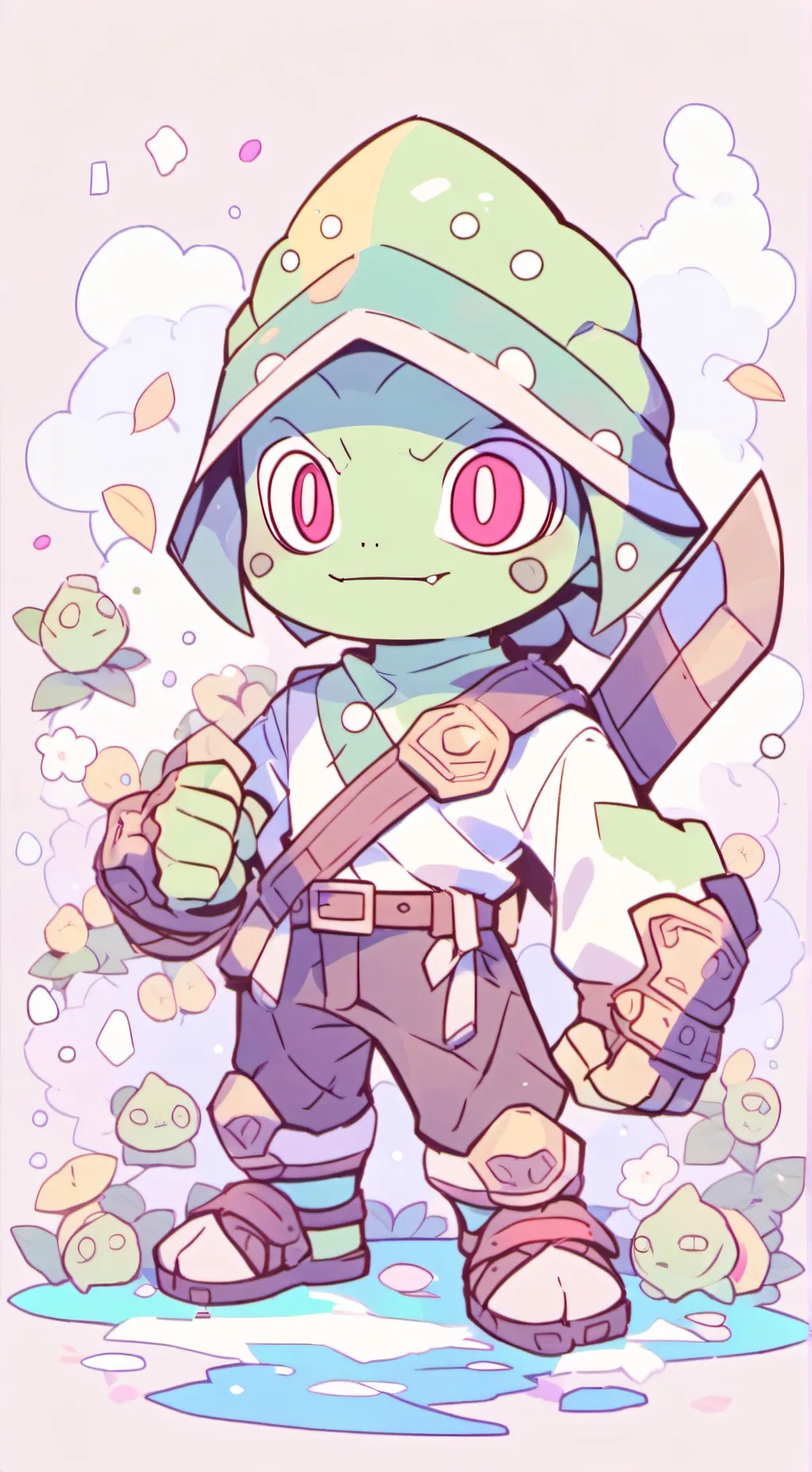 ai character: Mikey's hands background