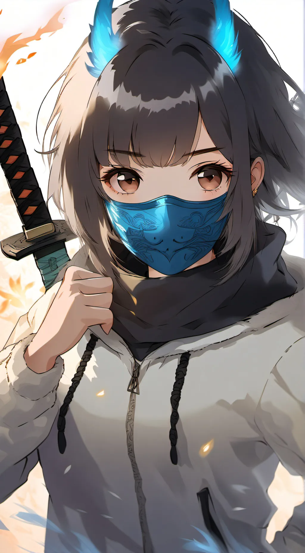 ai character: sapphire background