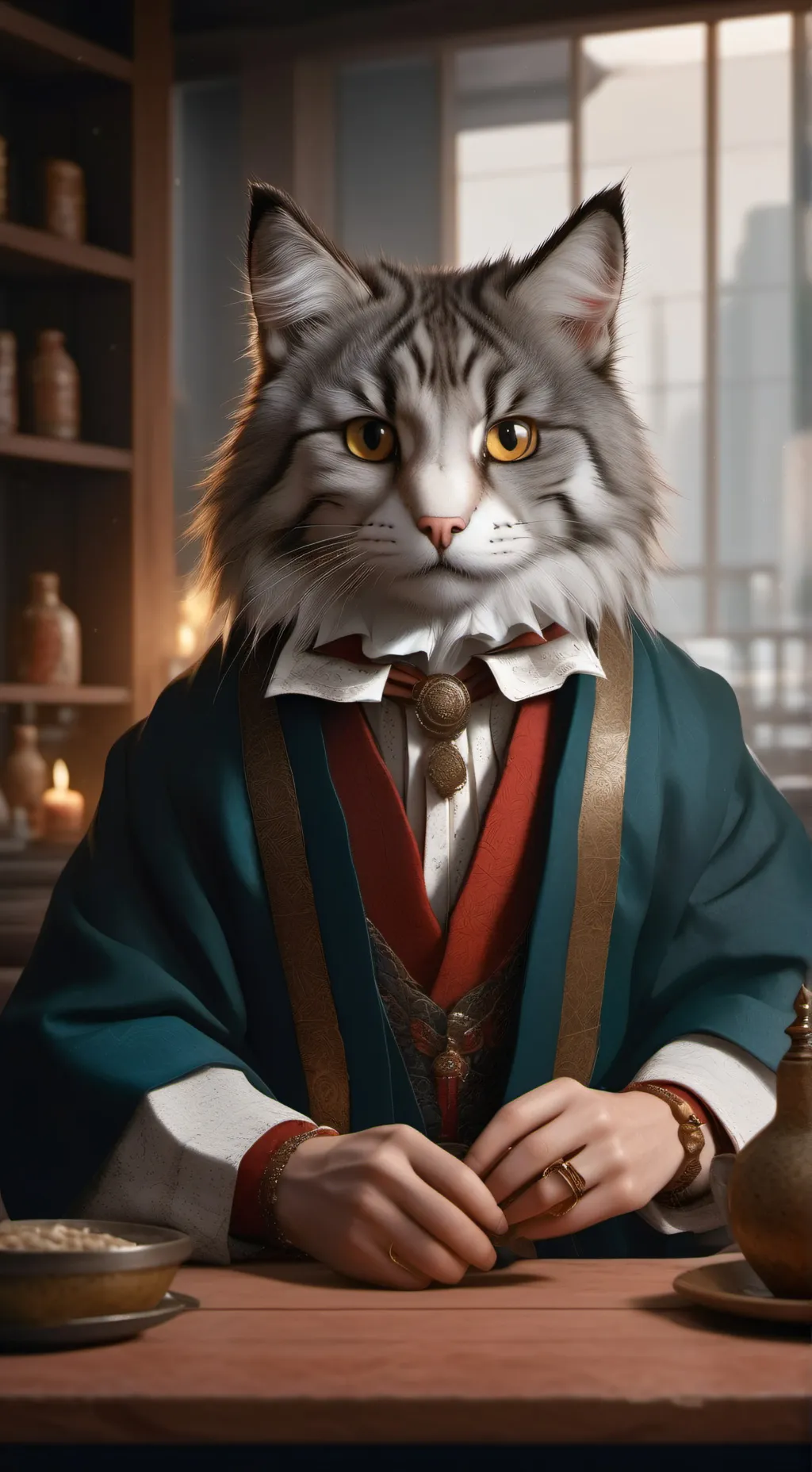 ai character: Meow background