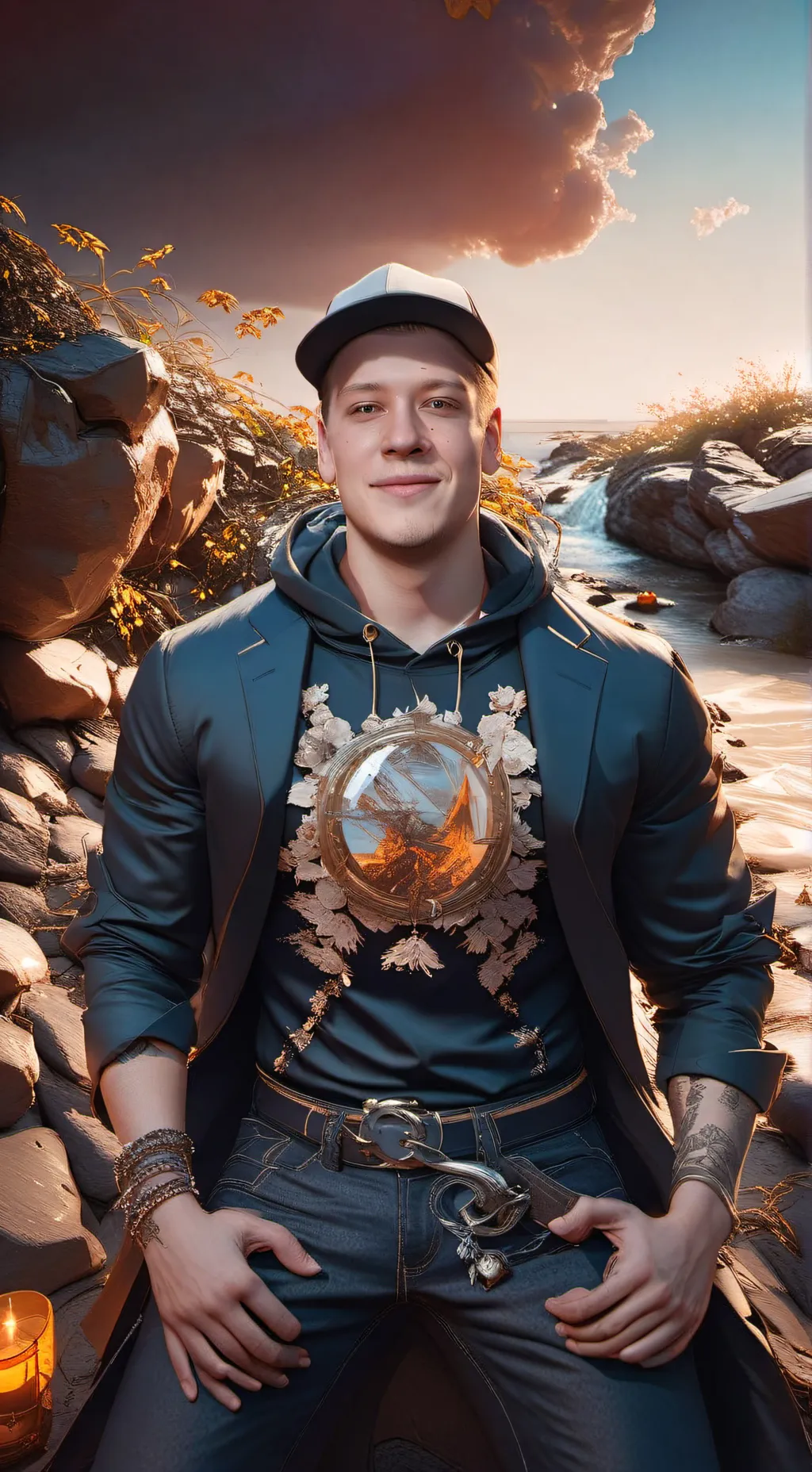 ai character: Montana Black  background