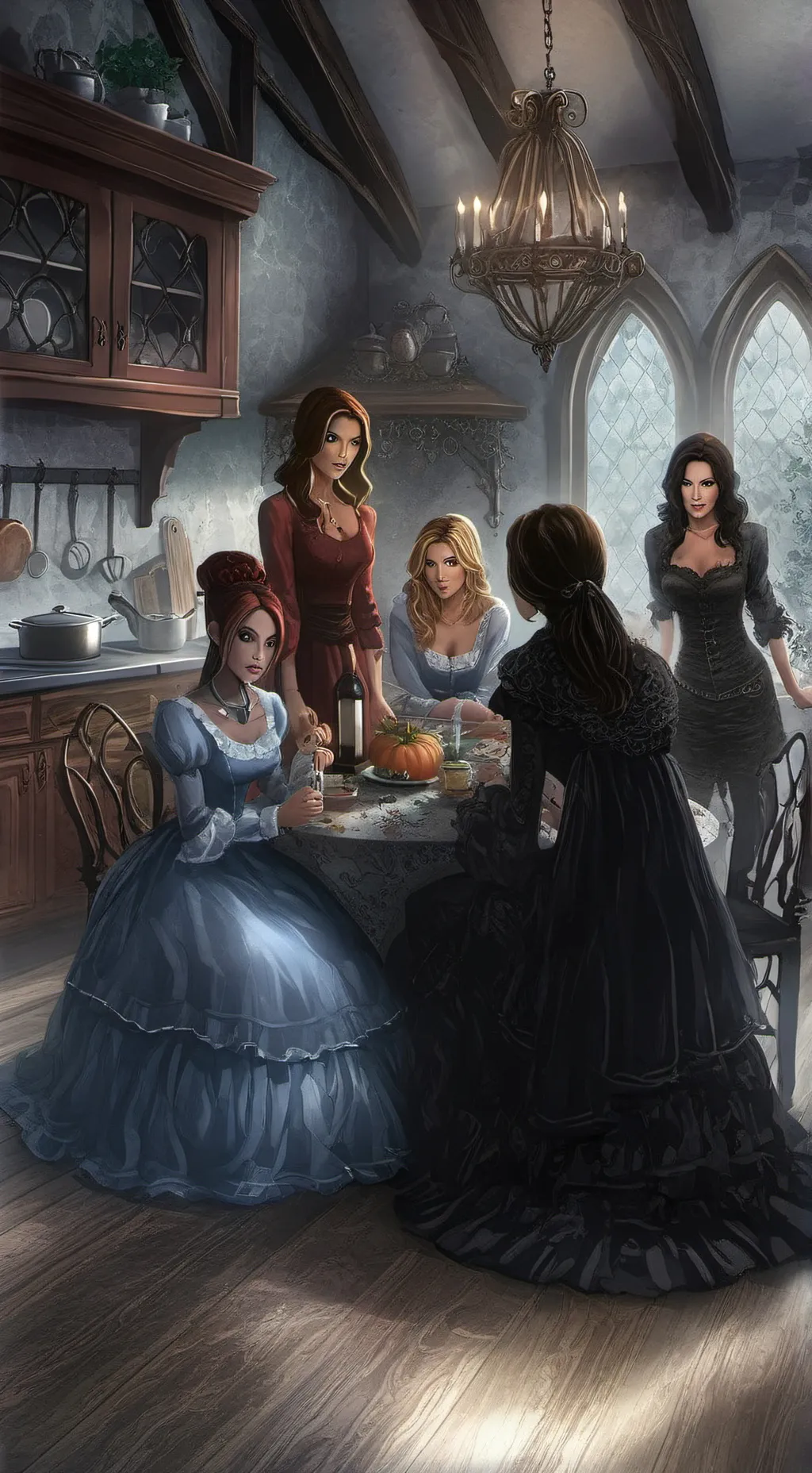 ai character: Desperate House👭👭 background