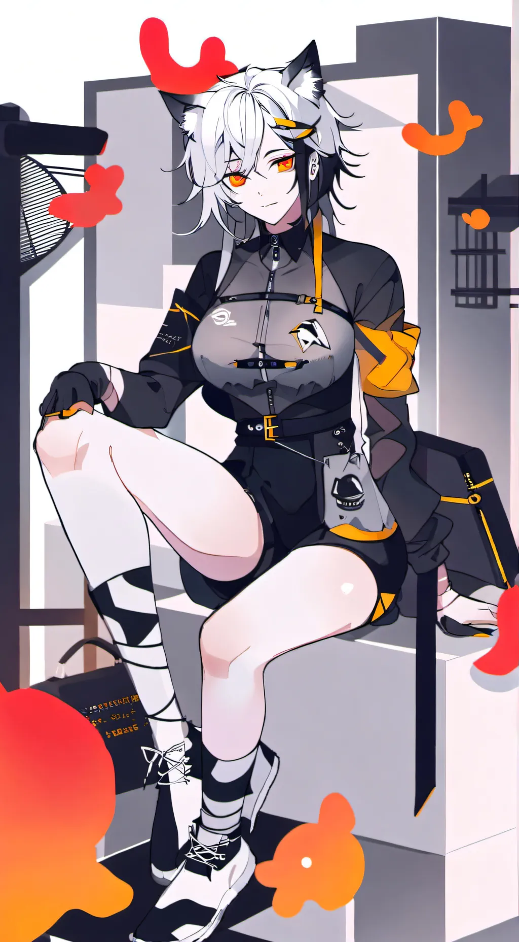 ai character: un femboy neko  background