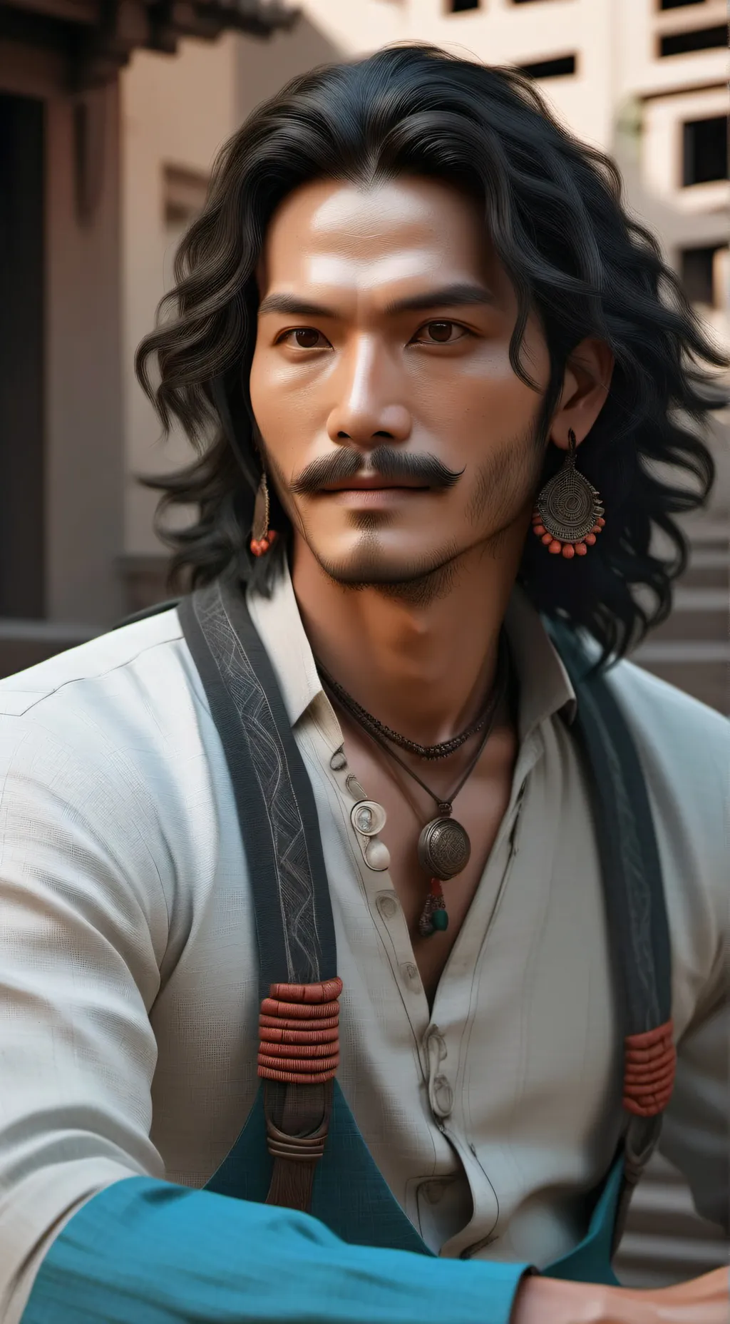 ai character: tv man x cameraman background