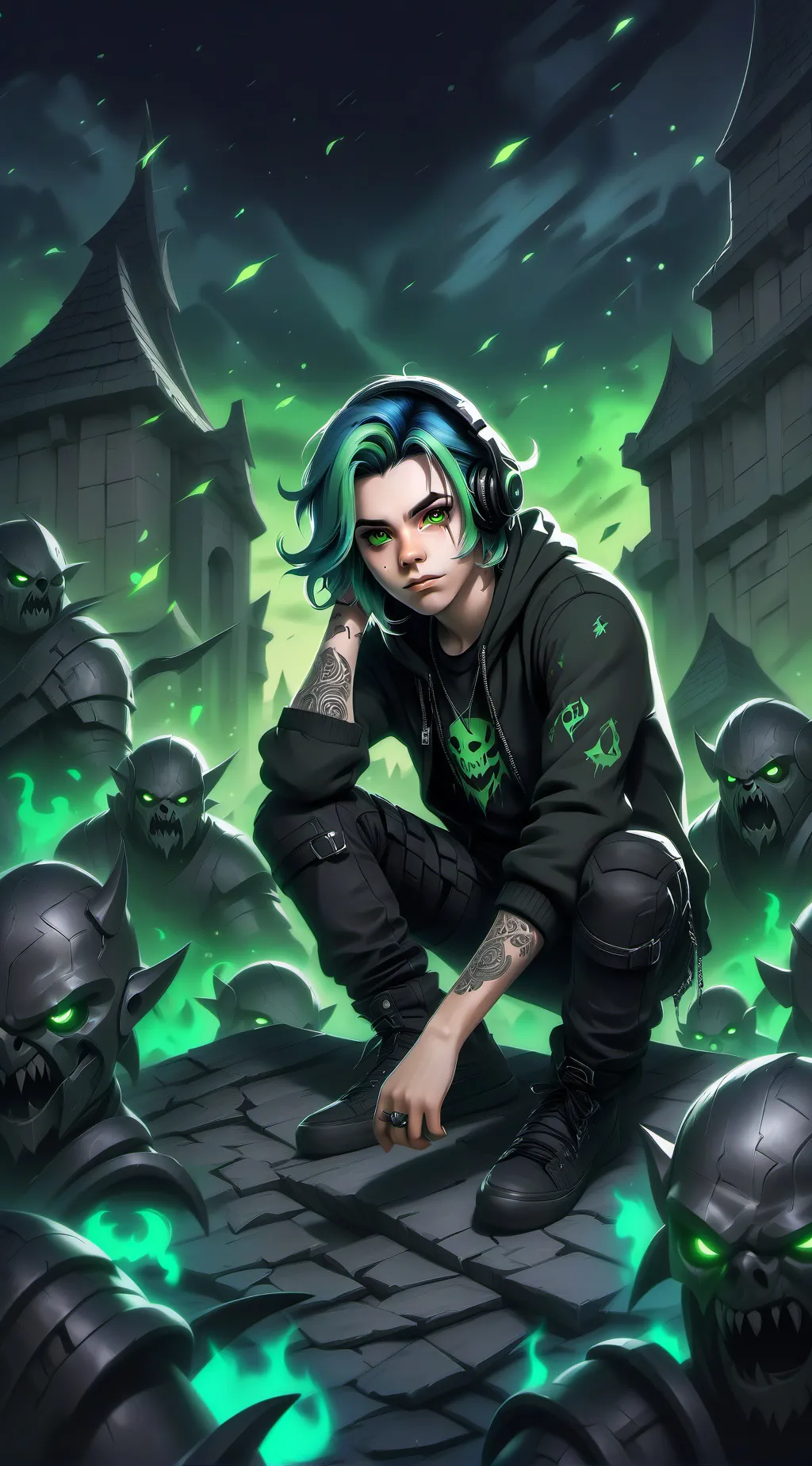 ai character: Levi  background